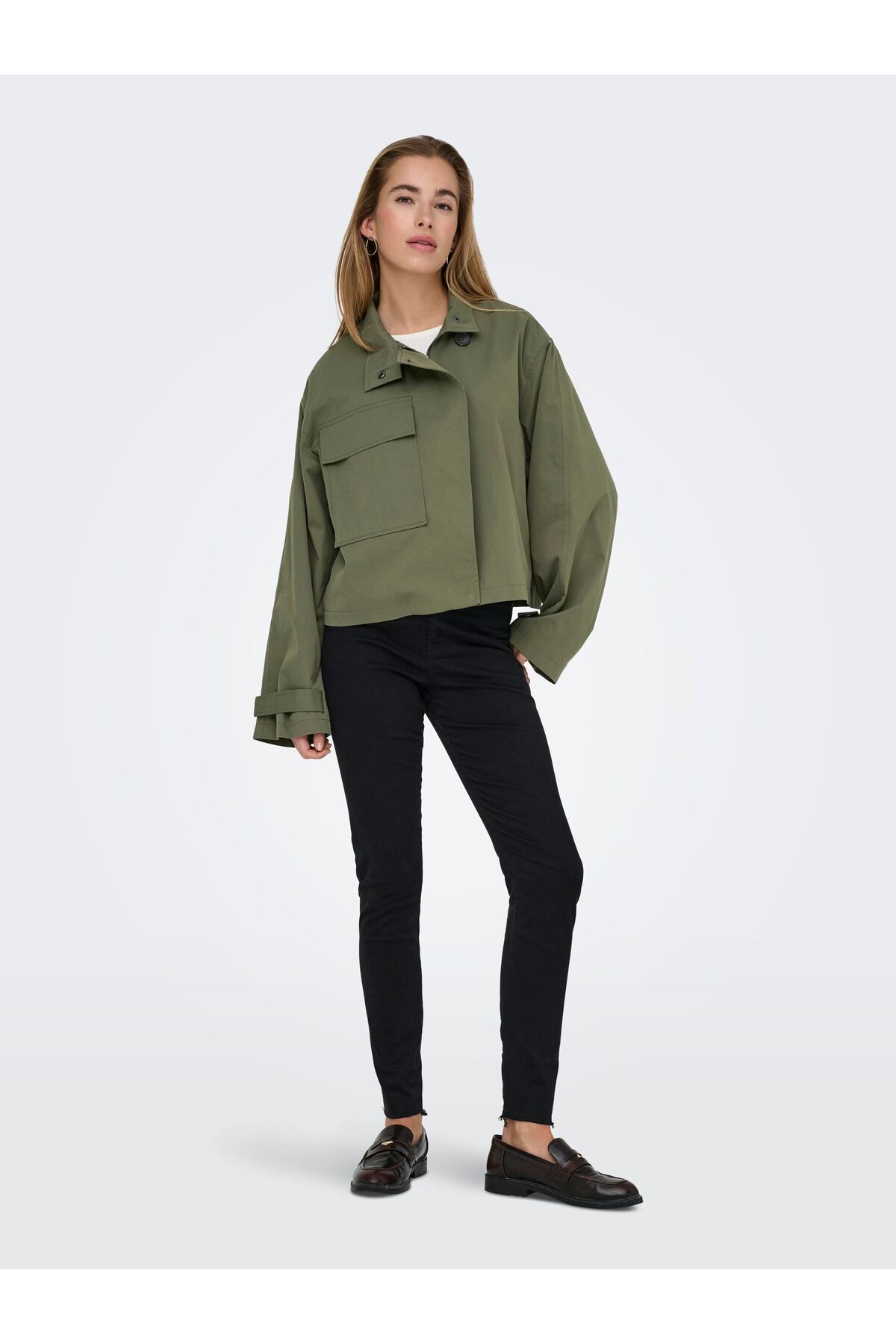 ONLY-Jacke Baseball Verstellbare rmelbündchen mit Schnalle Jacke 5