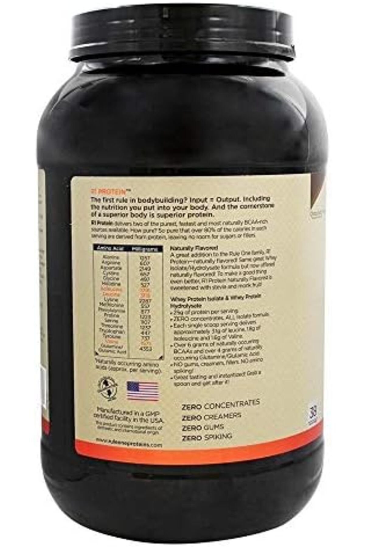 Rule 1-Rule One Proteins - R1 Protein Whey Isolate/Hydrolysate Formula 38 Servings 3