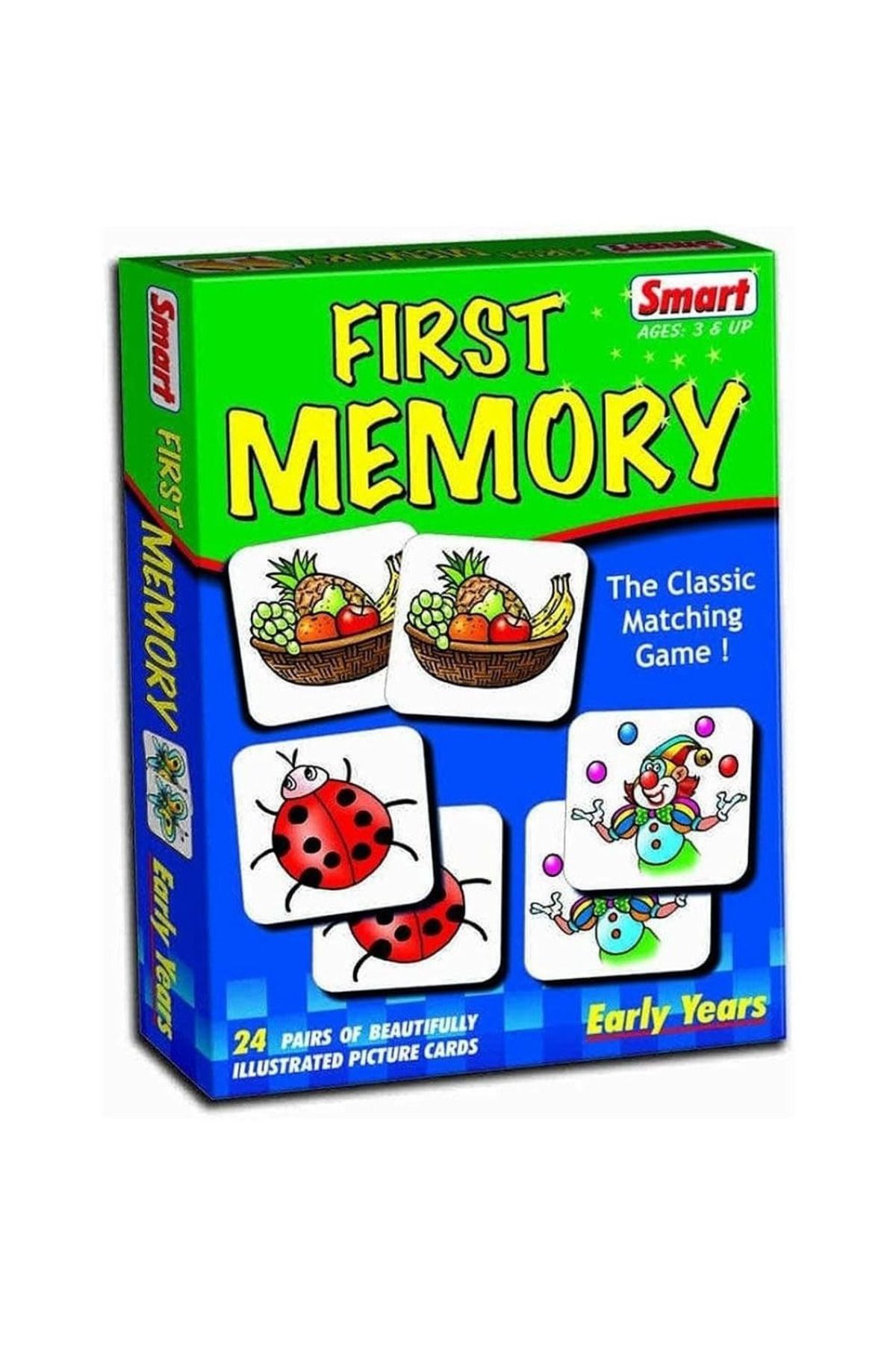 Smart-First Memory Game - Classic Matching Game with 24 Pairs of Beautifully Illustrated Picture Car 1