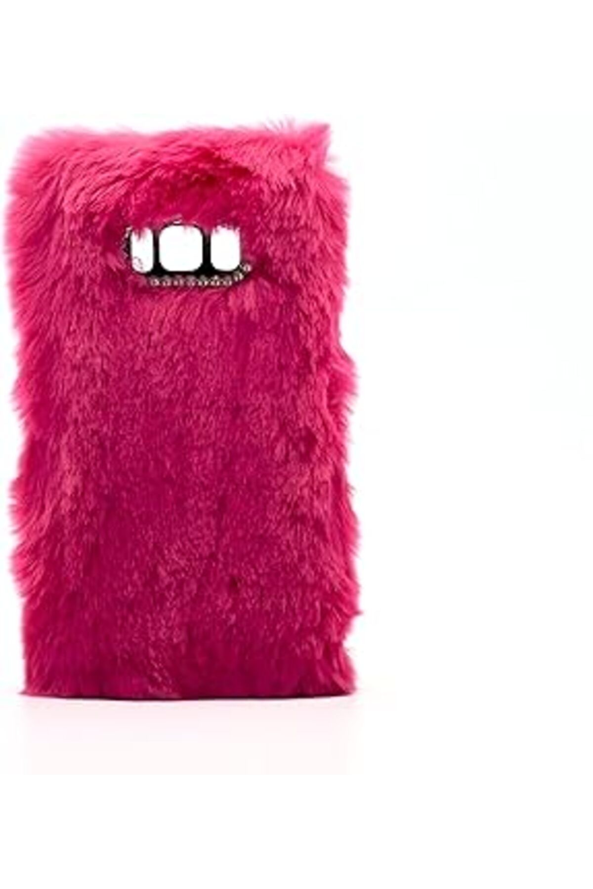 Mu Art Galaxy J7 2016 Uyumlu Tüylü Yumuşak Peluş Kılıf (Pembe)