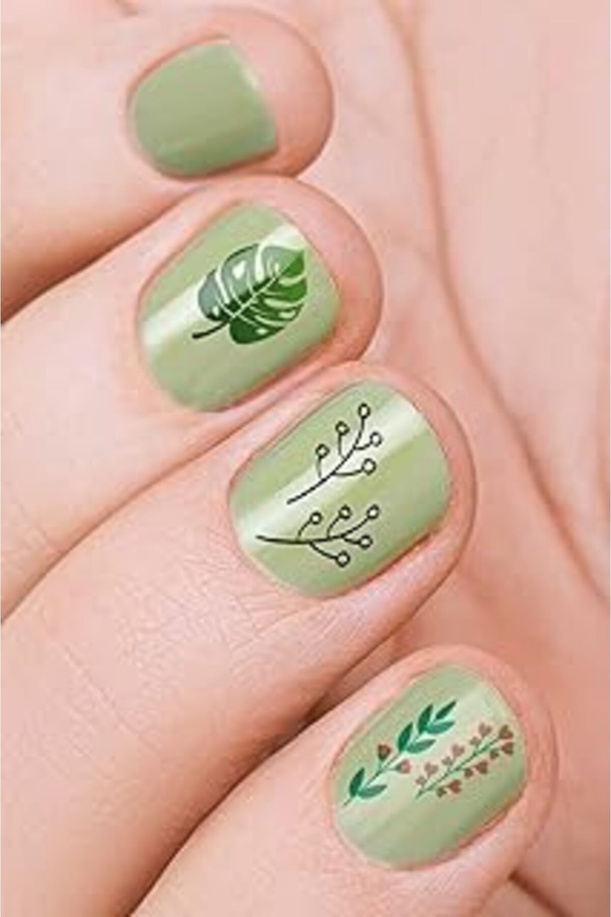 Karachil Artikel Leaf Tırnak Dövmesi, Tırnak Tattoo, Nail Art, Tırnak Sticker
