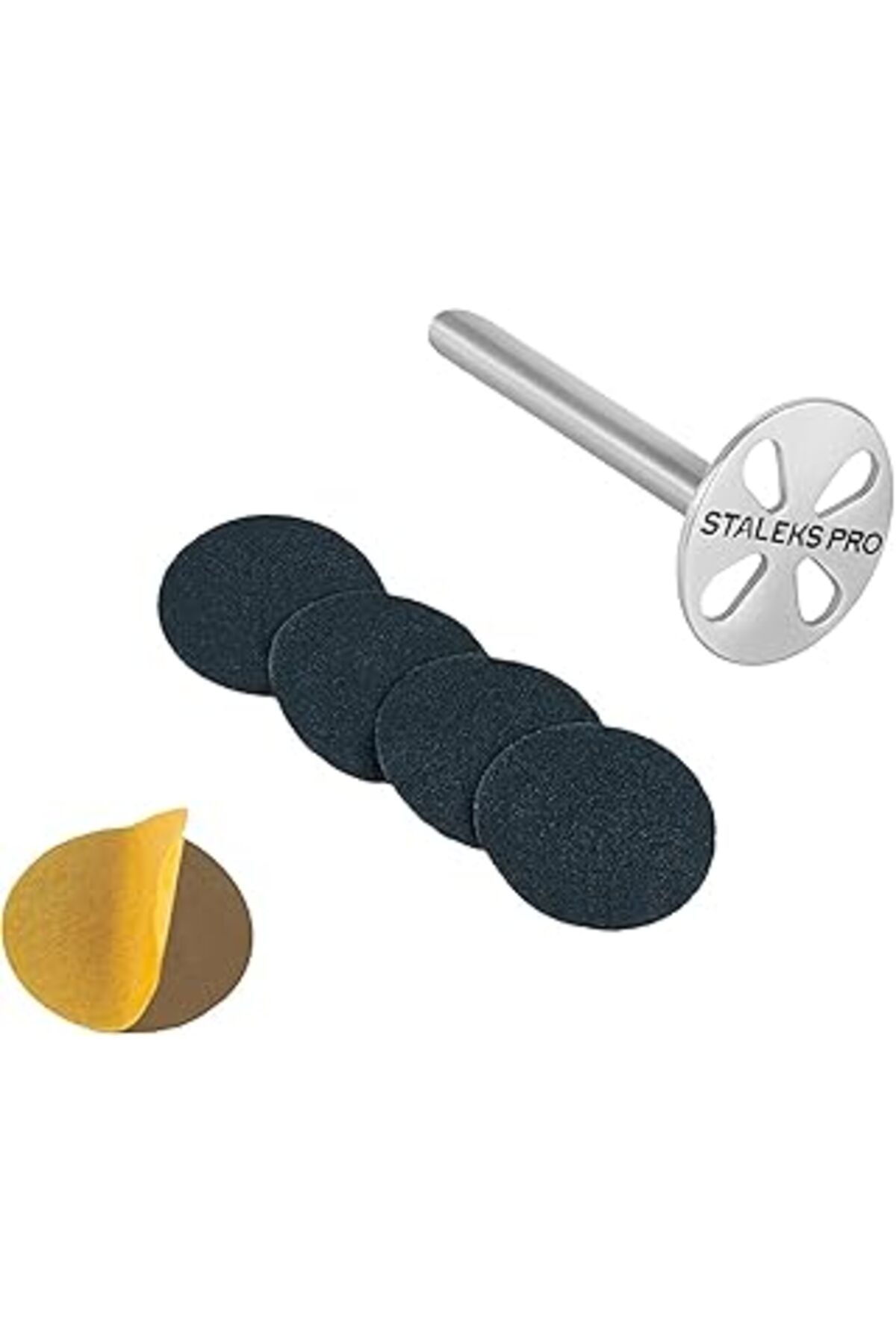 Pazarcan Staleks Pododisc 10 Mm Pedikür + 5 Yedek Paket Misket Limonu 180 Grit Profesyonel Ev Kullanımı Pasl