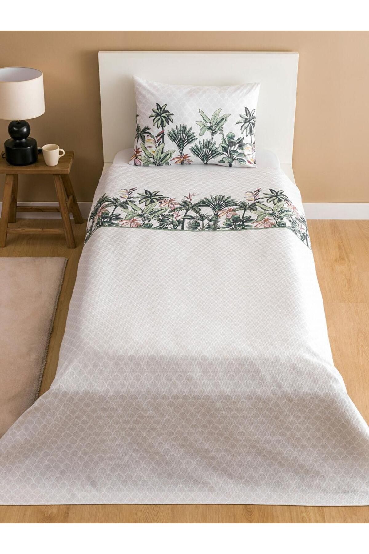 LC Waikiki-Lcw Home Mixed Flower Printed Single Pique Set 2