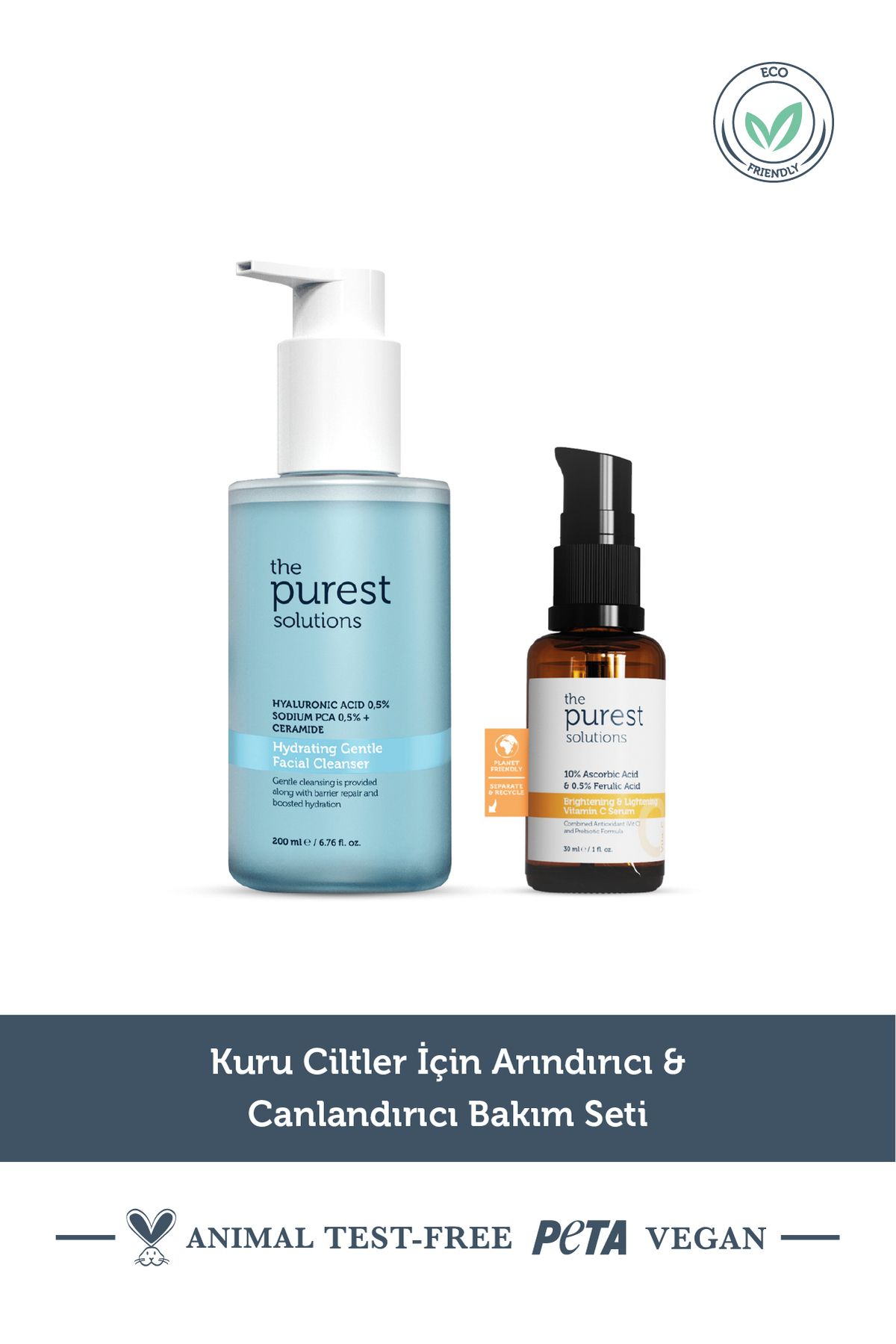 Kuru ciltler için Arındırıcı & Canlandırıcı Bakım Seti