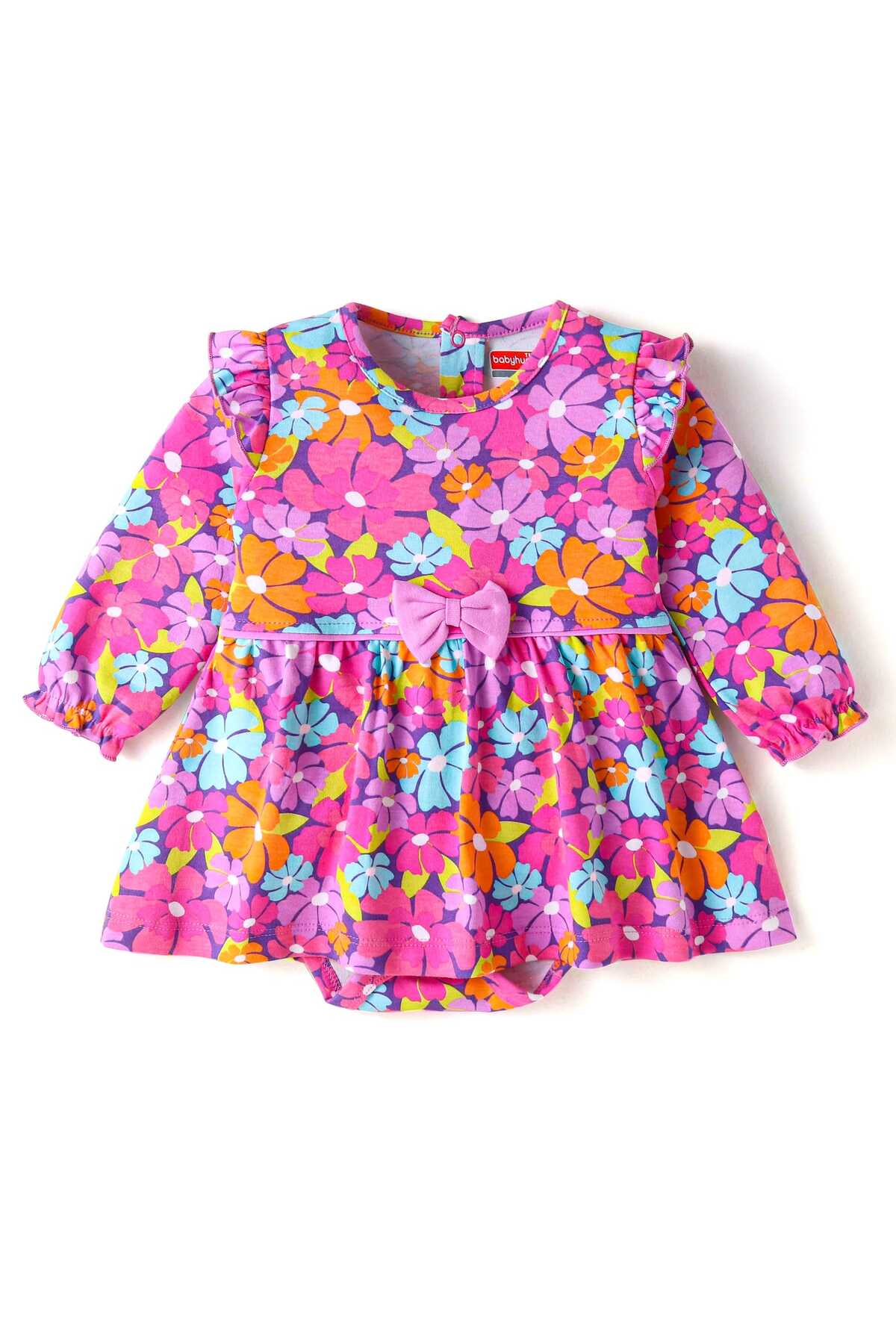Baby Hajj suit with dress design, floral print, an...