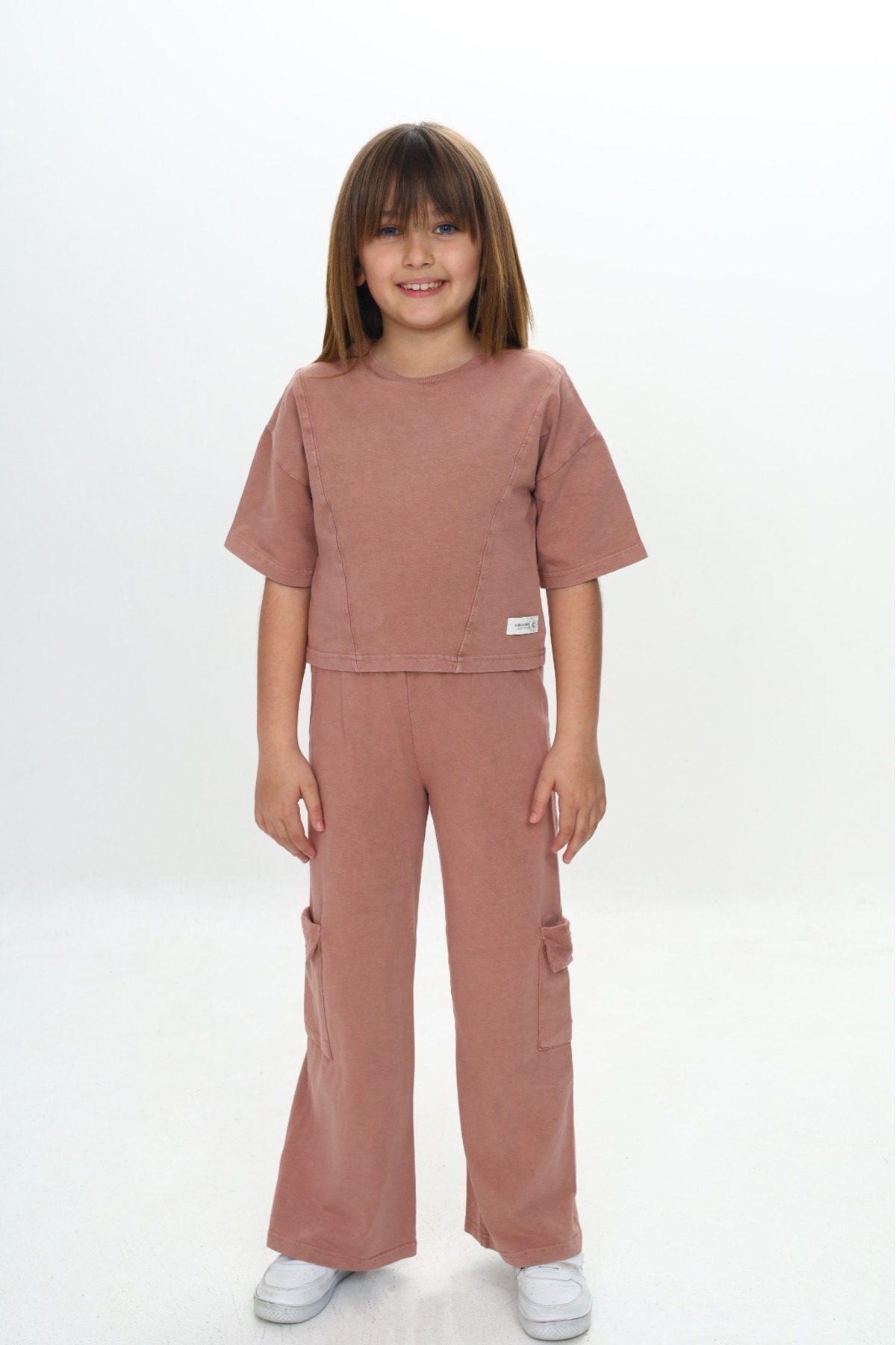 Toontoy-Girl's Washable Crop Tracksuit Set 4