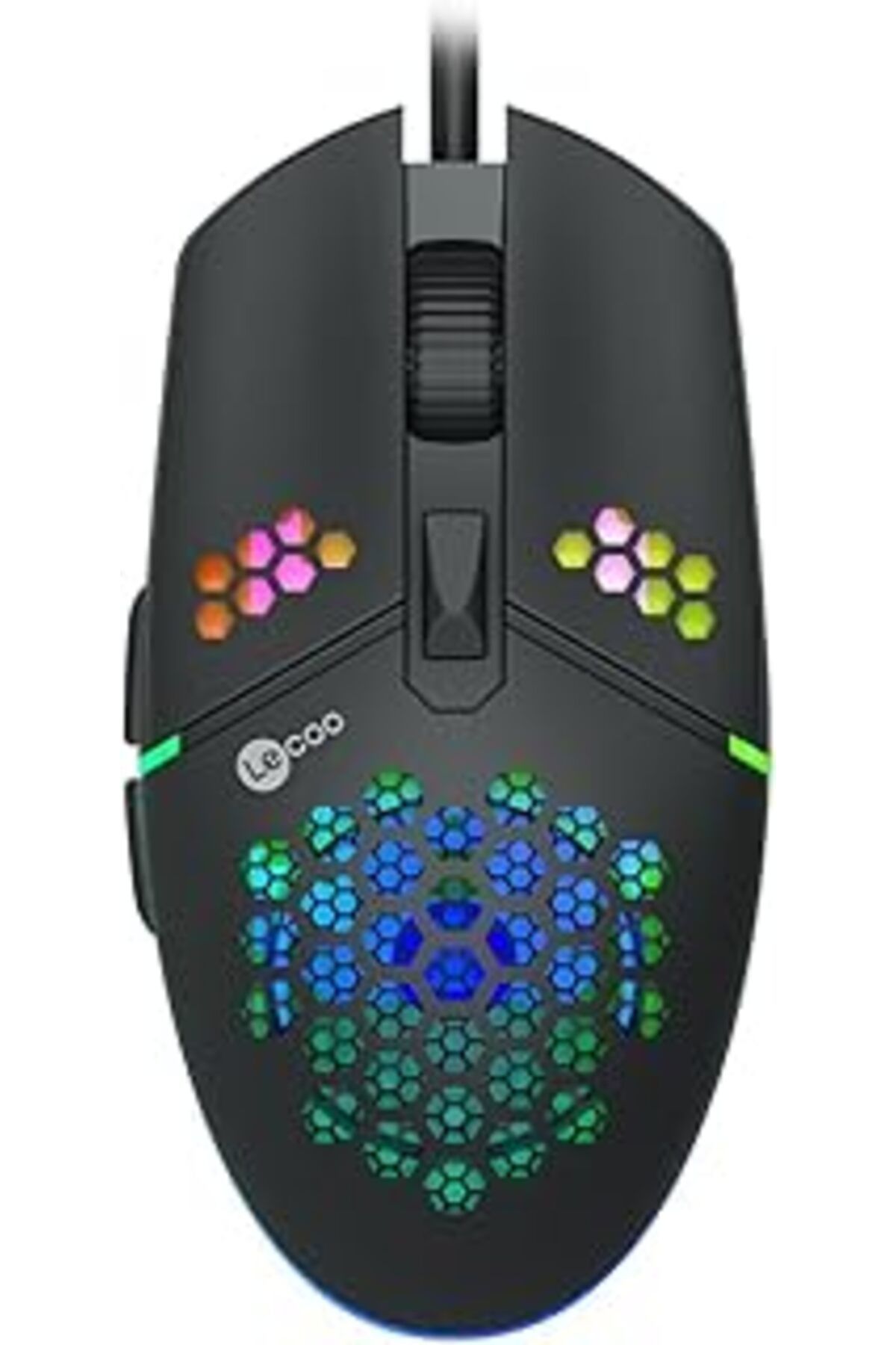Karachil Lecoo Ms105 Kablolu 3200Dpi 6 Tuşlu Rgb Led Aydınlatmalı 103Gr Ağırlık Optik Sensör Oyuncu Mouse Si