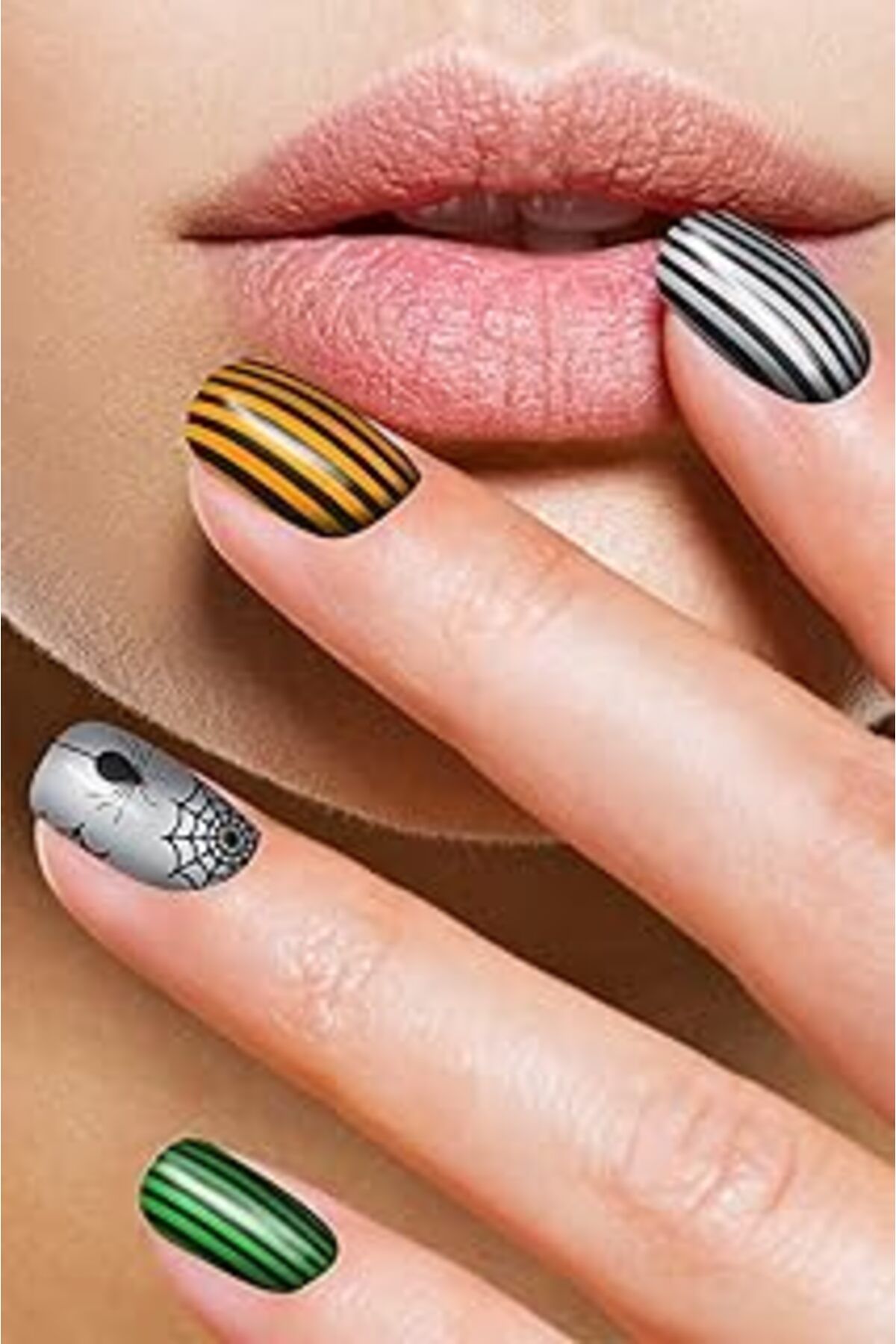 Karachil Artikel Halloween-3 Tırnak Dövmesi, Tırnak Tattoo, Nail Art, Tırnak Sticker
