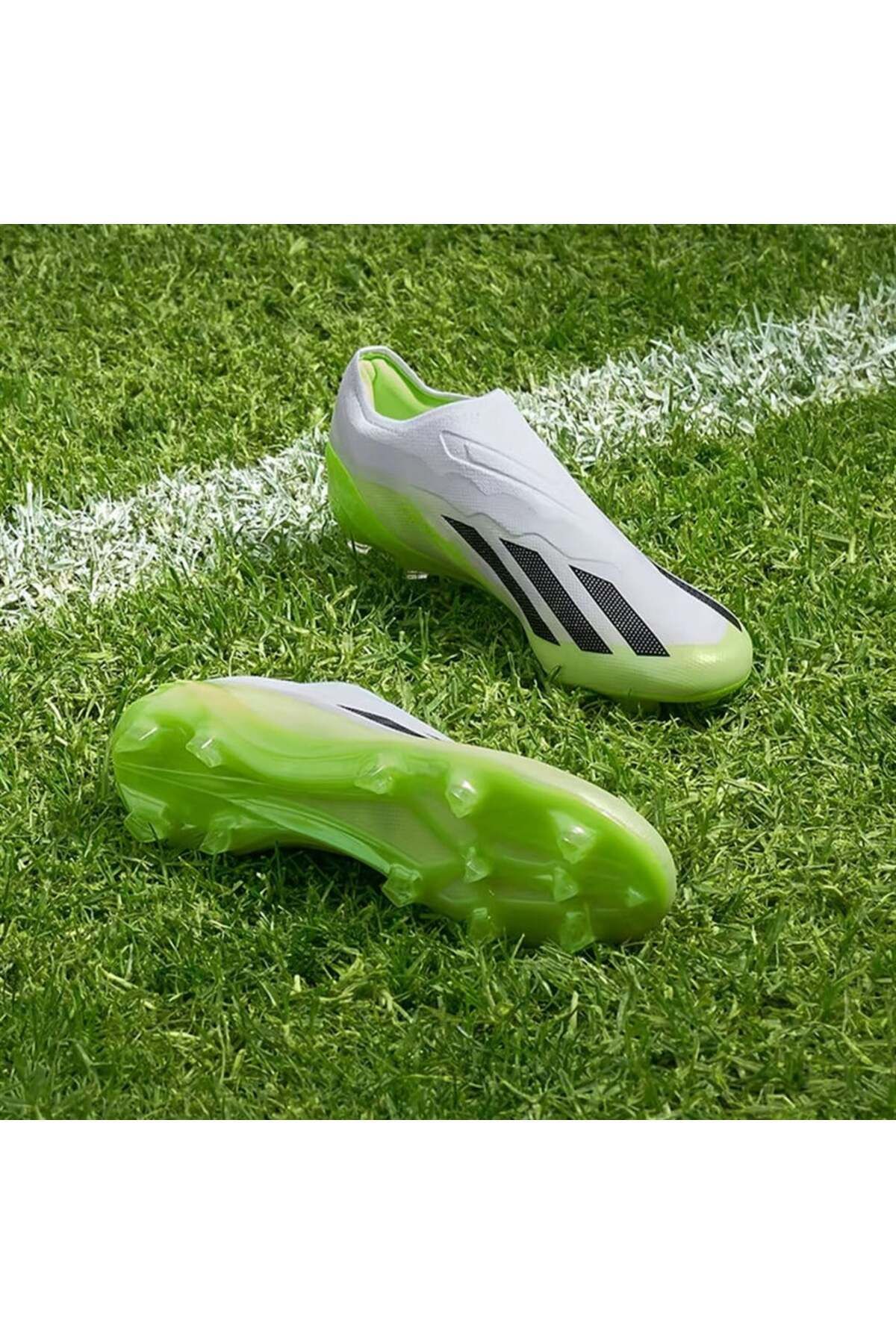 کرمپون سفید مردانه X Crazy.1 ll fg Flast Grass Crampon کفش حرفه ای فوتبال adidas