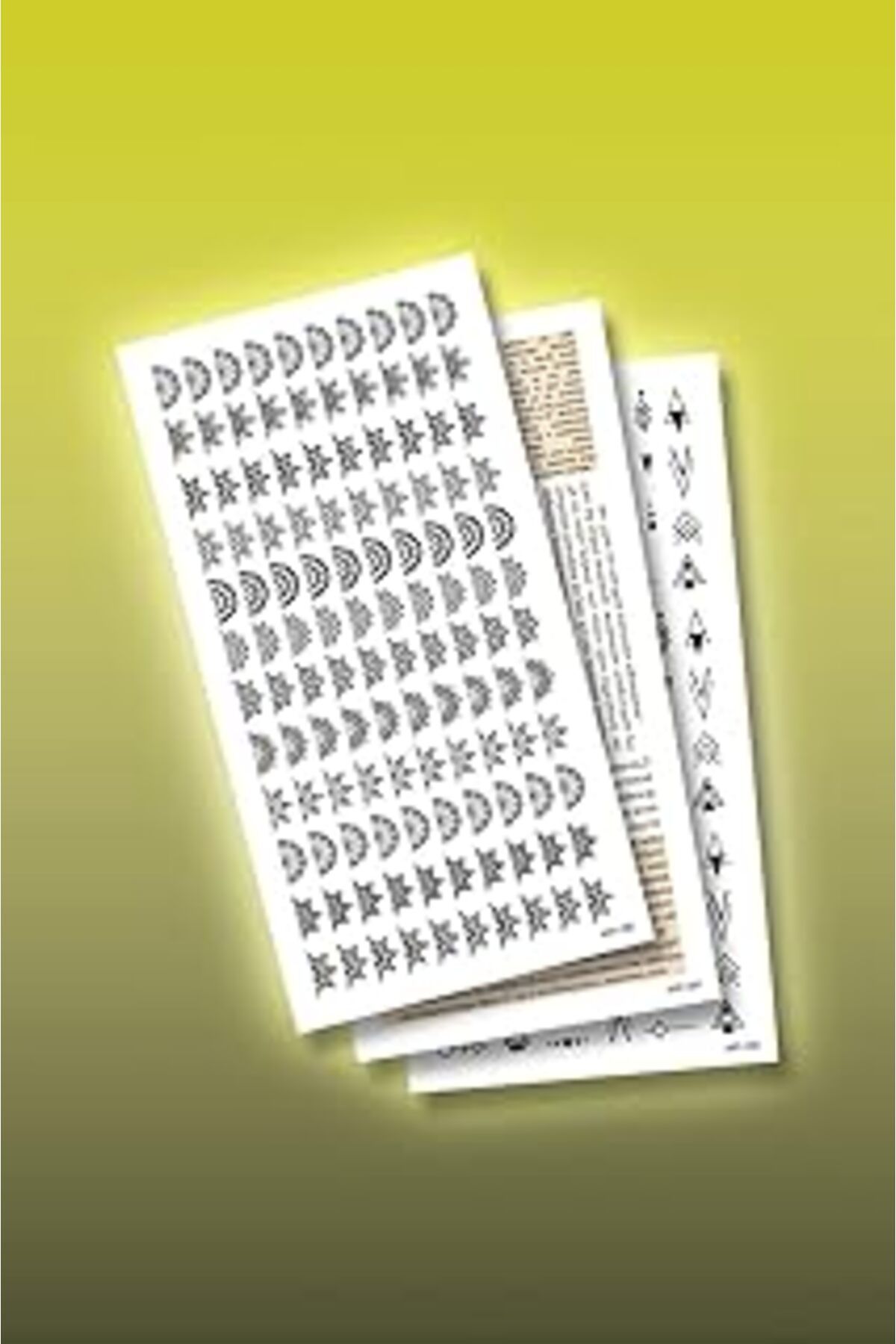 Karachil Artikel 3'lü Tırnak Dövmesi Seti, Tırnak Sticker Seti, Nail Art, Tattoo