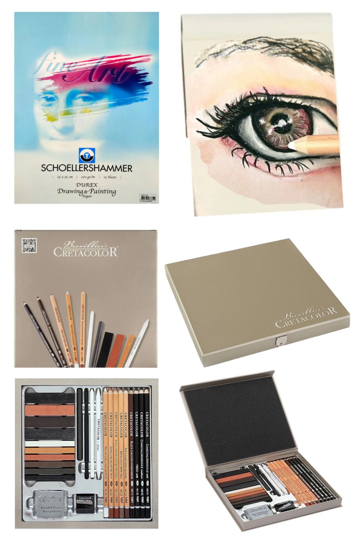 GLANCE-Cretacolor Passion Box Pencil and Drawing Set 25 Li 25X35 15 Sheets Technical Drawing Set 1
