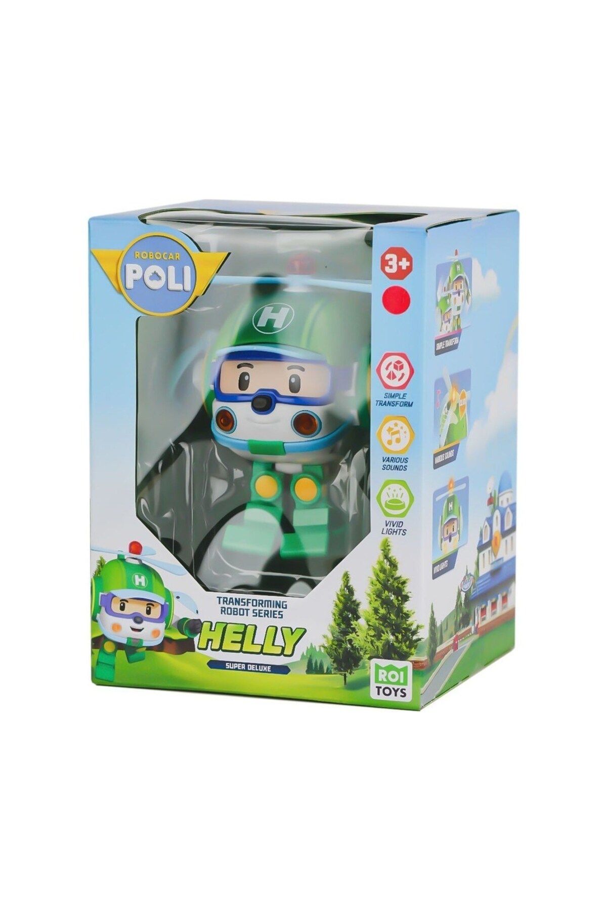 Robocar Poli Polı MRT-688 Sesli ve Işıklı Robocar Poli Büyük Transforming Robot Helly -Necotoys