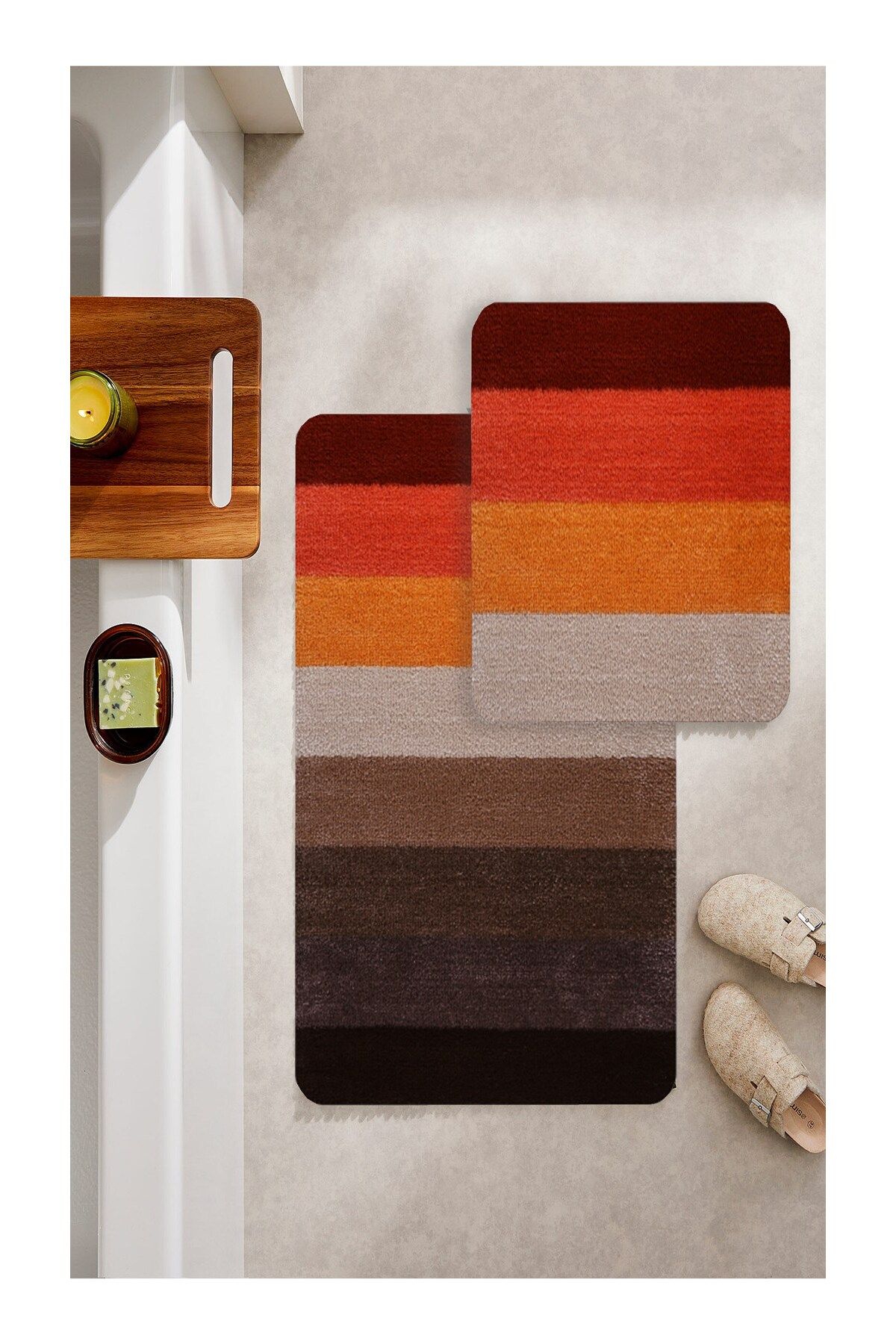 EUROBANO Elora 2'li Set Bohem Banyo Paspası 60x100 / 60x50 cm