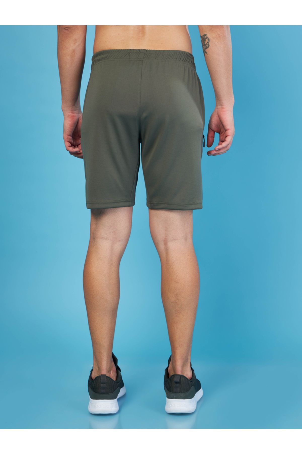 Technosport By Styli-Men Solid Slim Fit Shorts with Techno Dry 4