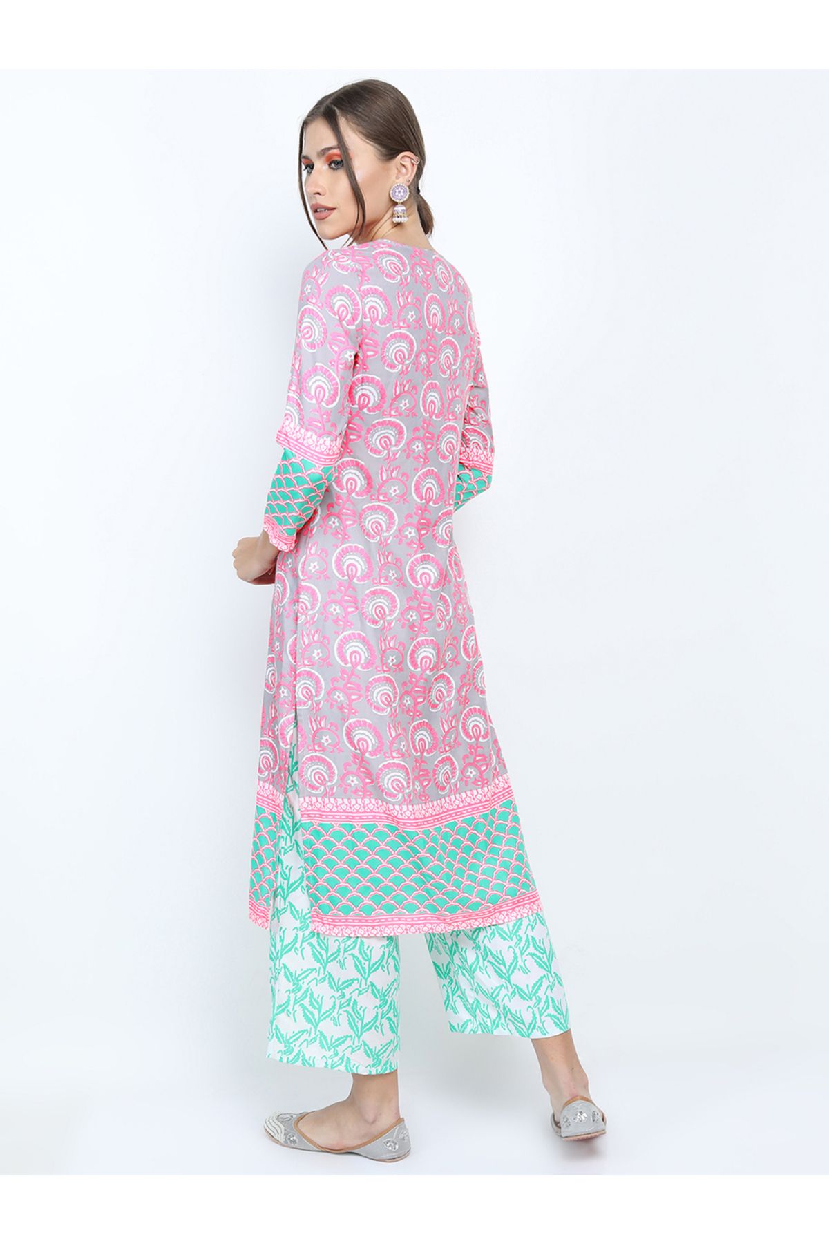 Vishudh By Styli-Women Multi-Color Printed Kurta Set with Dupatta 2