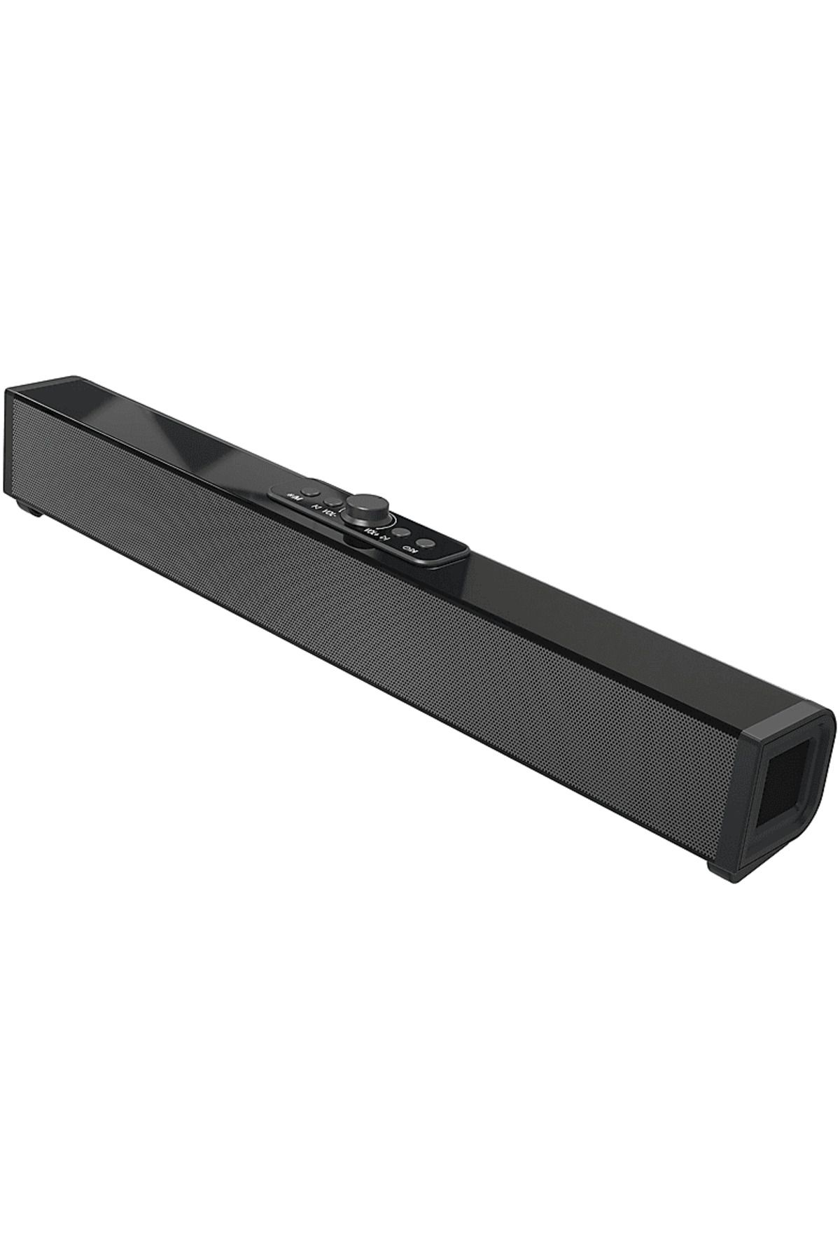 Rampage RM-1 SoundWave Plus 2X15W + 34W 16V/4.06A BT+USB+AUX+TF Kartlı Gaming Soundbar Hoparlör Siya