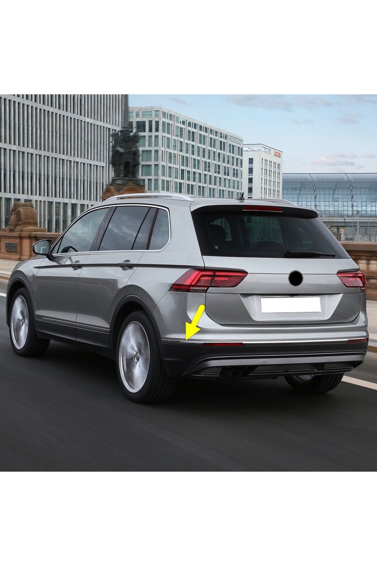 Bisra VW Tiguan 2016-2020 Arka Tampon Sol Krom Çıta 5NA853841