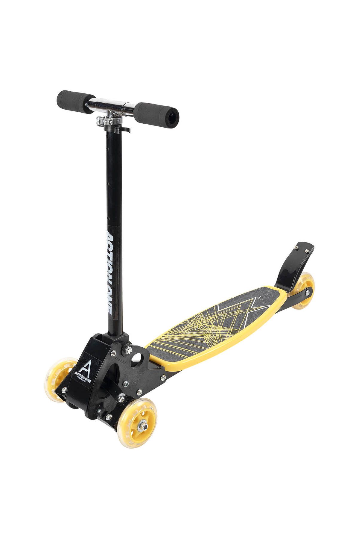 ACTION ONE Trotineta Pliabila Cu 4 Roti Rookie, Galben Unisex - One Size