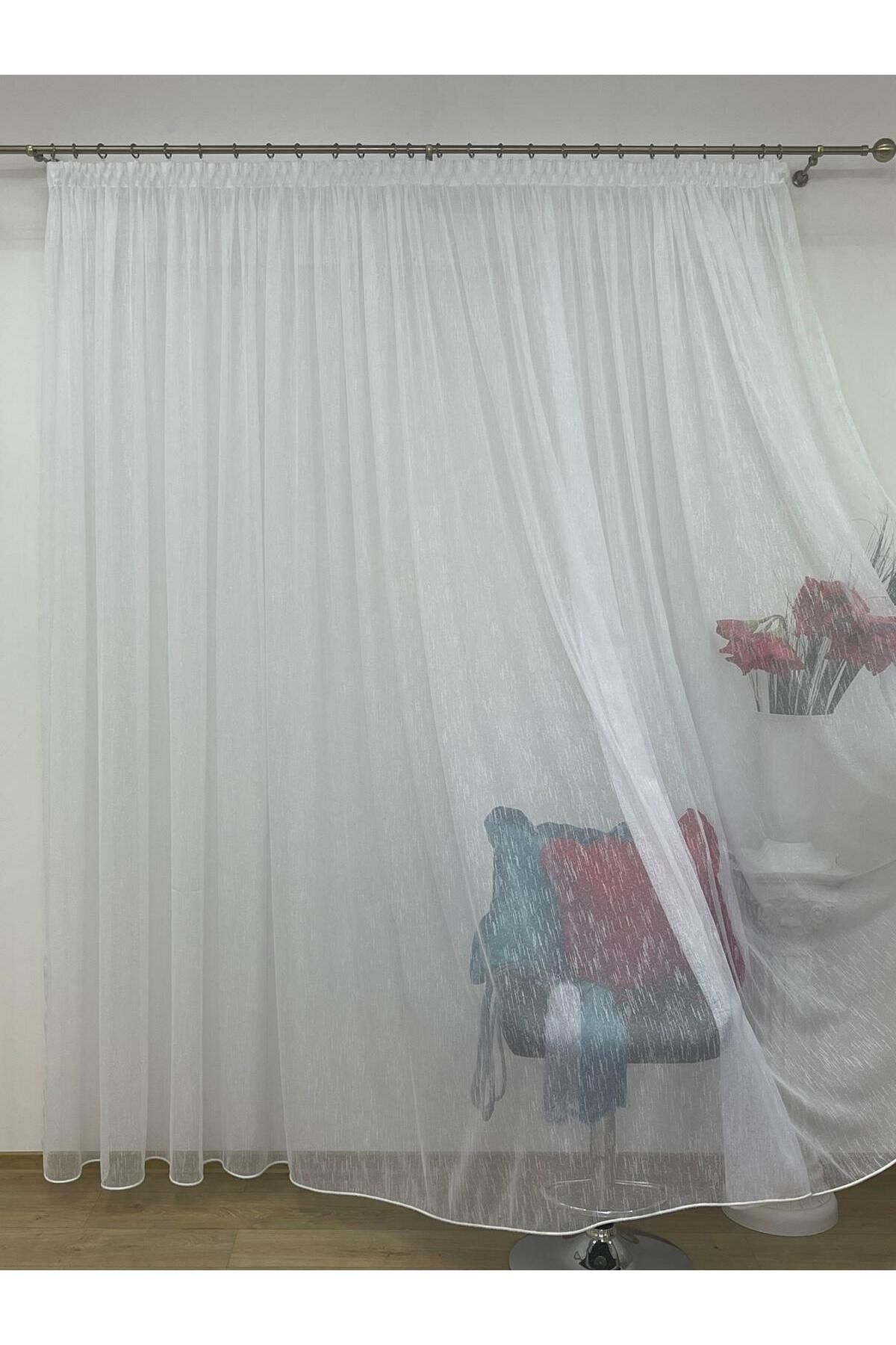 Liz Line-Perdea brodata, culoare alba, colectia Borangique by Liz Line, cu rejansa, 1000x245cm - PD00910 4