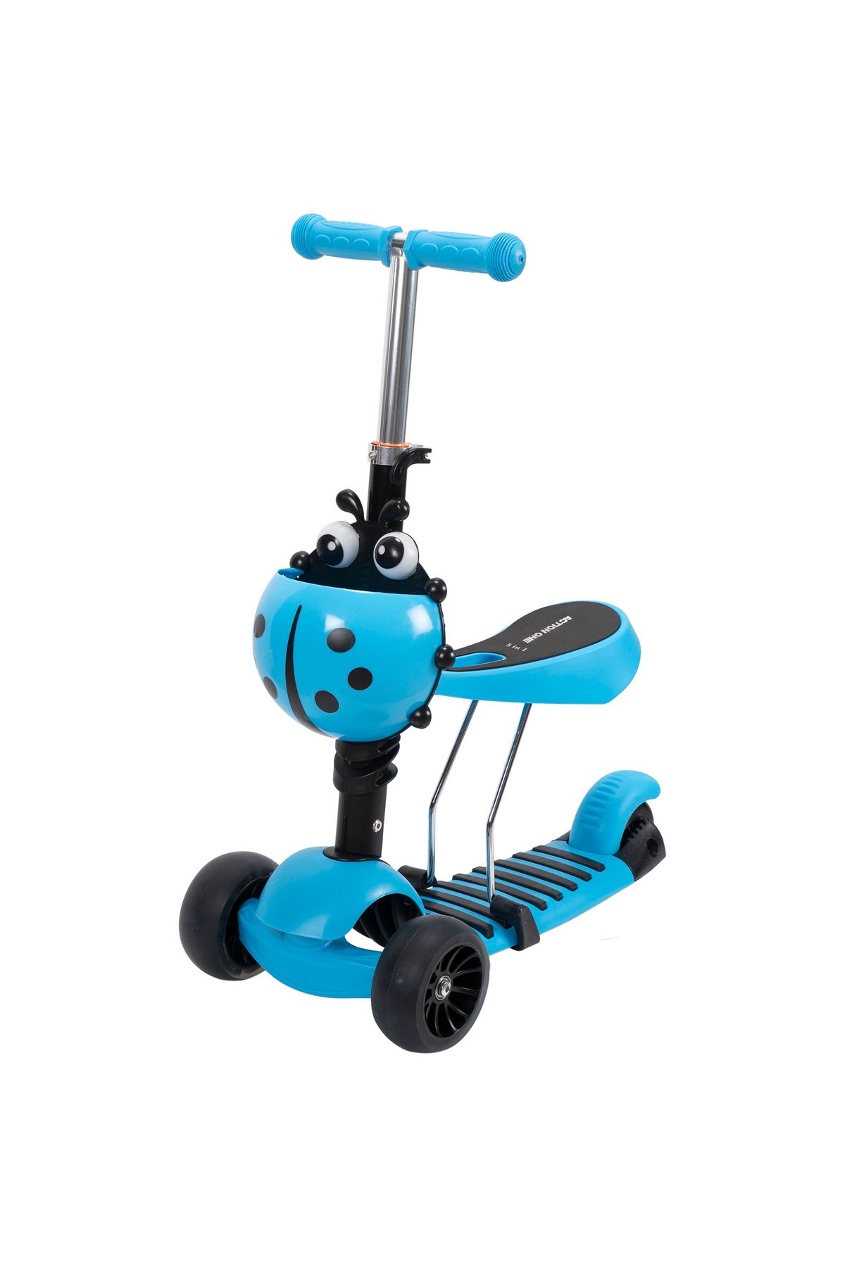 ACTION ONE Trotineta Big Wheels 3 In 1 Cu Roti Luminoase Si Late, Albastru Masculin - One Size