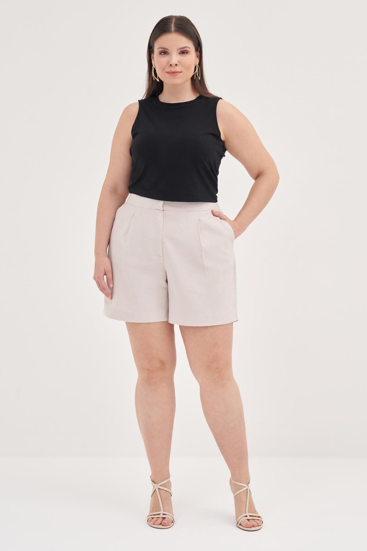 MYLİNE-Linen Shorts 3