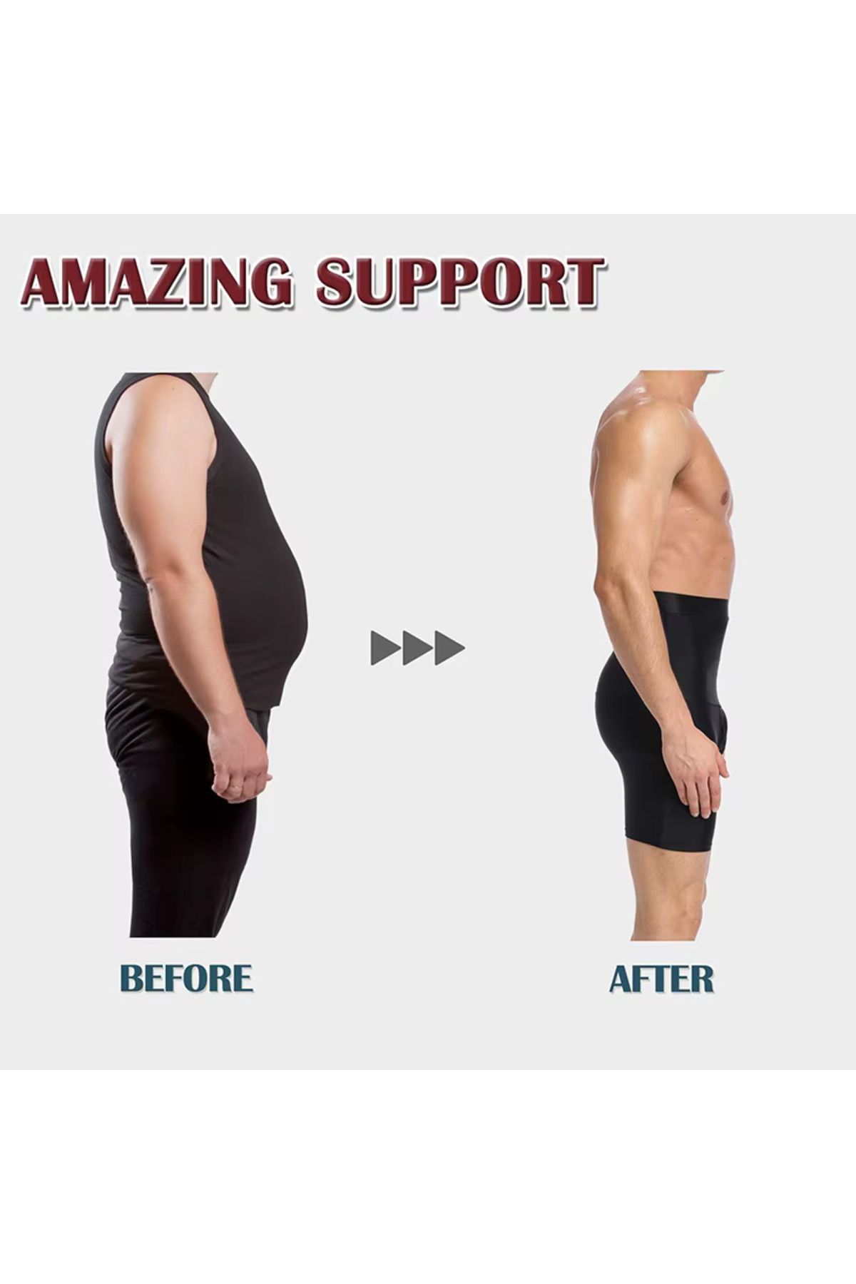 KAYOUBI-Men's Corset Belly Waist Flattening Slimming Shaper Firming Corset Panties Boxer Corset 7