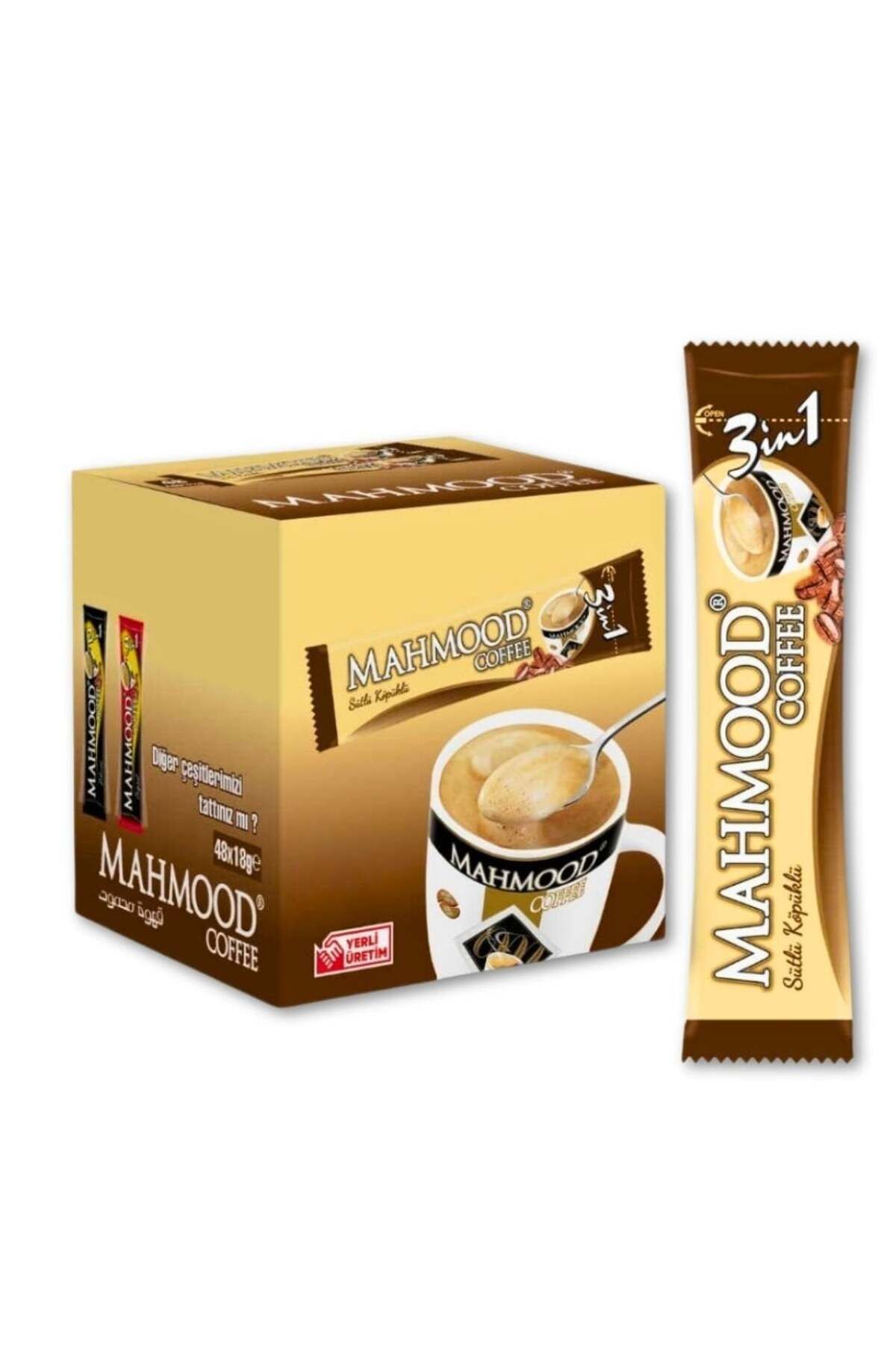 Koçak Bademci Mahmood Coffee 3'ü 1 Arada Sütlü Köpüklü Hazır Kahve