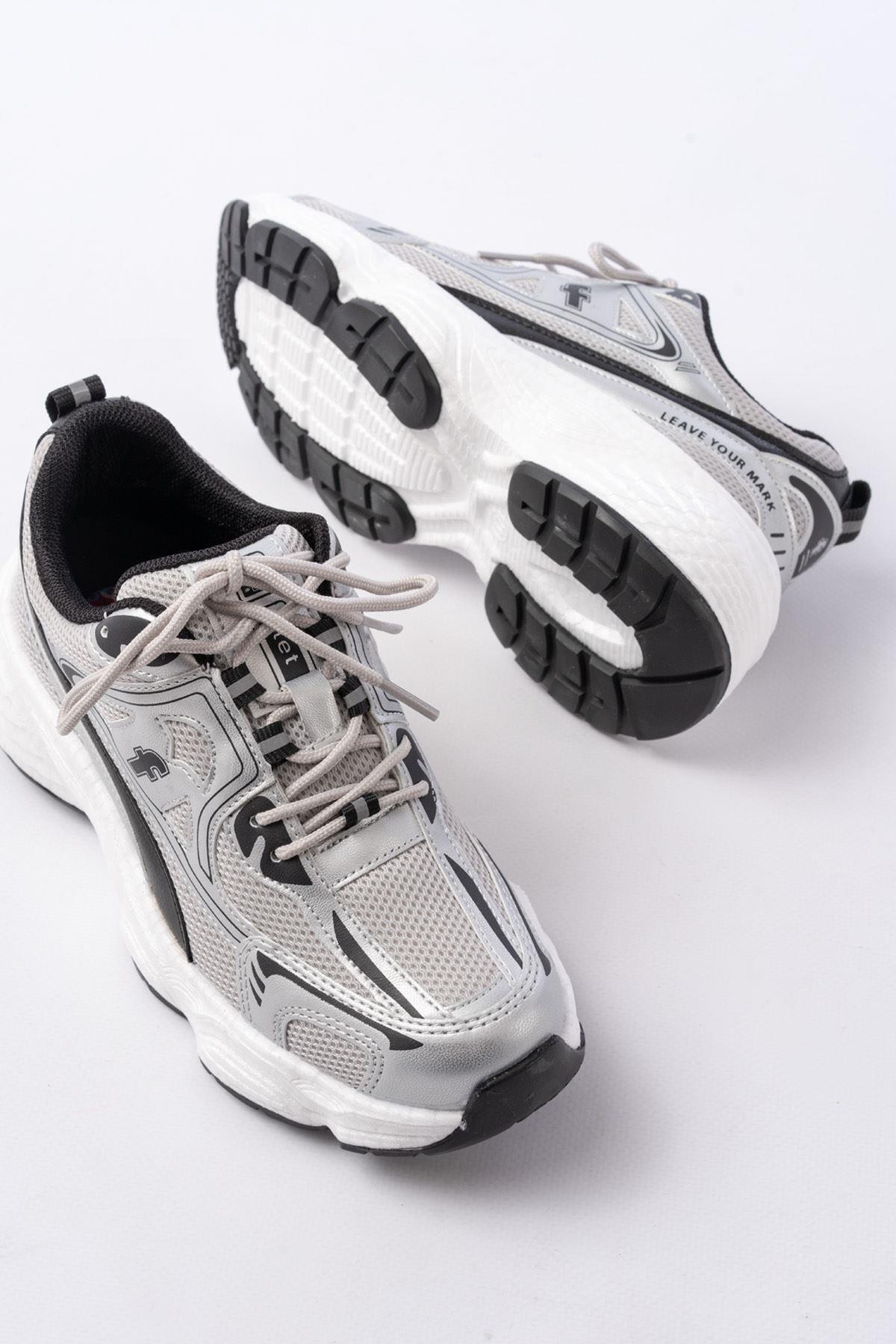 Aymood-F-329 Gray Daily Lace-Up White Sole Summer Sports Shoes 4