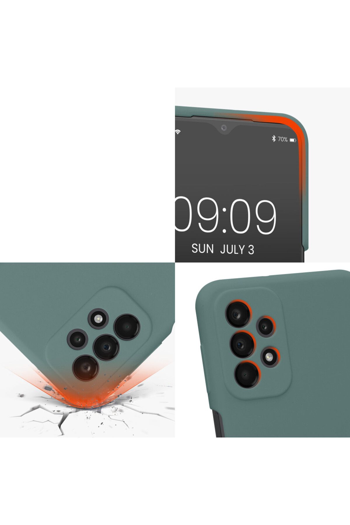 KWmobile-Case For Samsung Galaxy A23, Silicone, Green, 57829.171 9