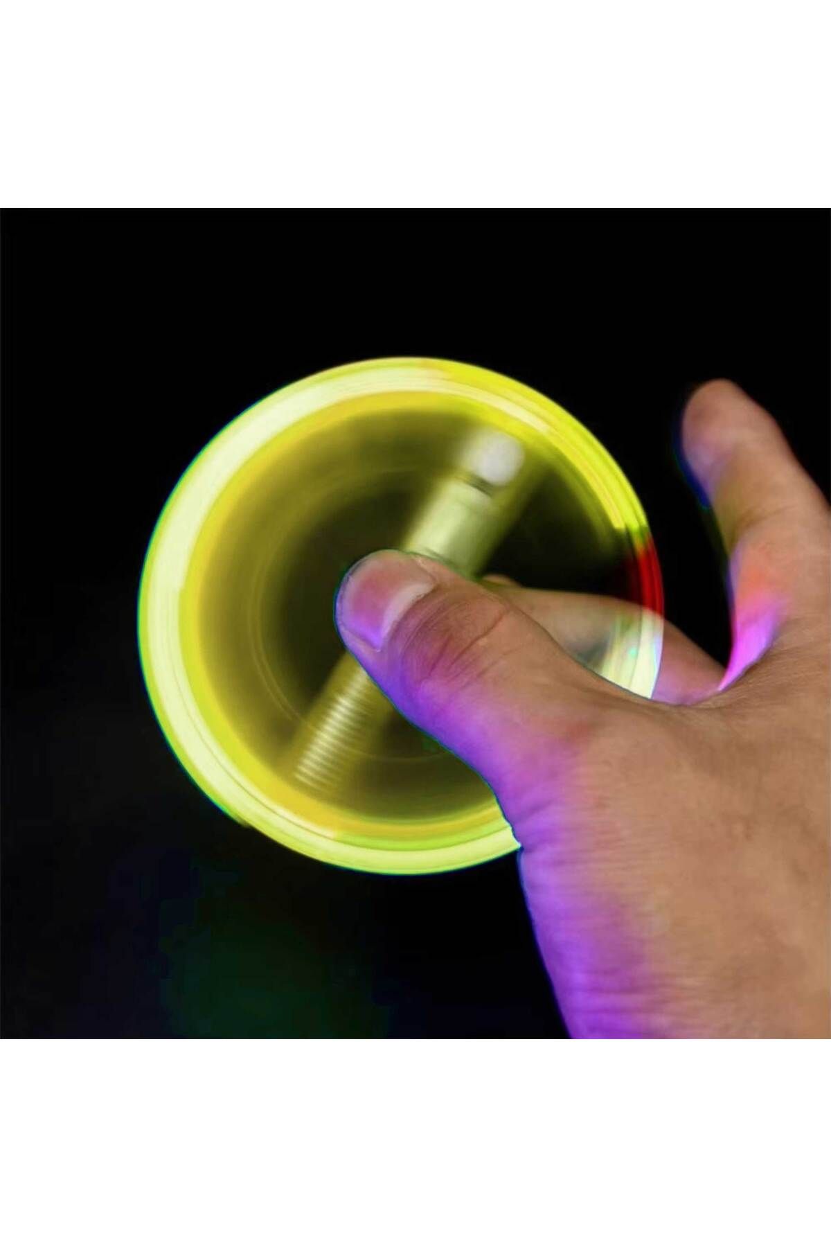 LED Işıklı Stres Giderici Fidget Spinner Kalem - 3'ü 1 Arada Tükenmez Kalem, Dönen Oyuncak