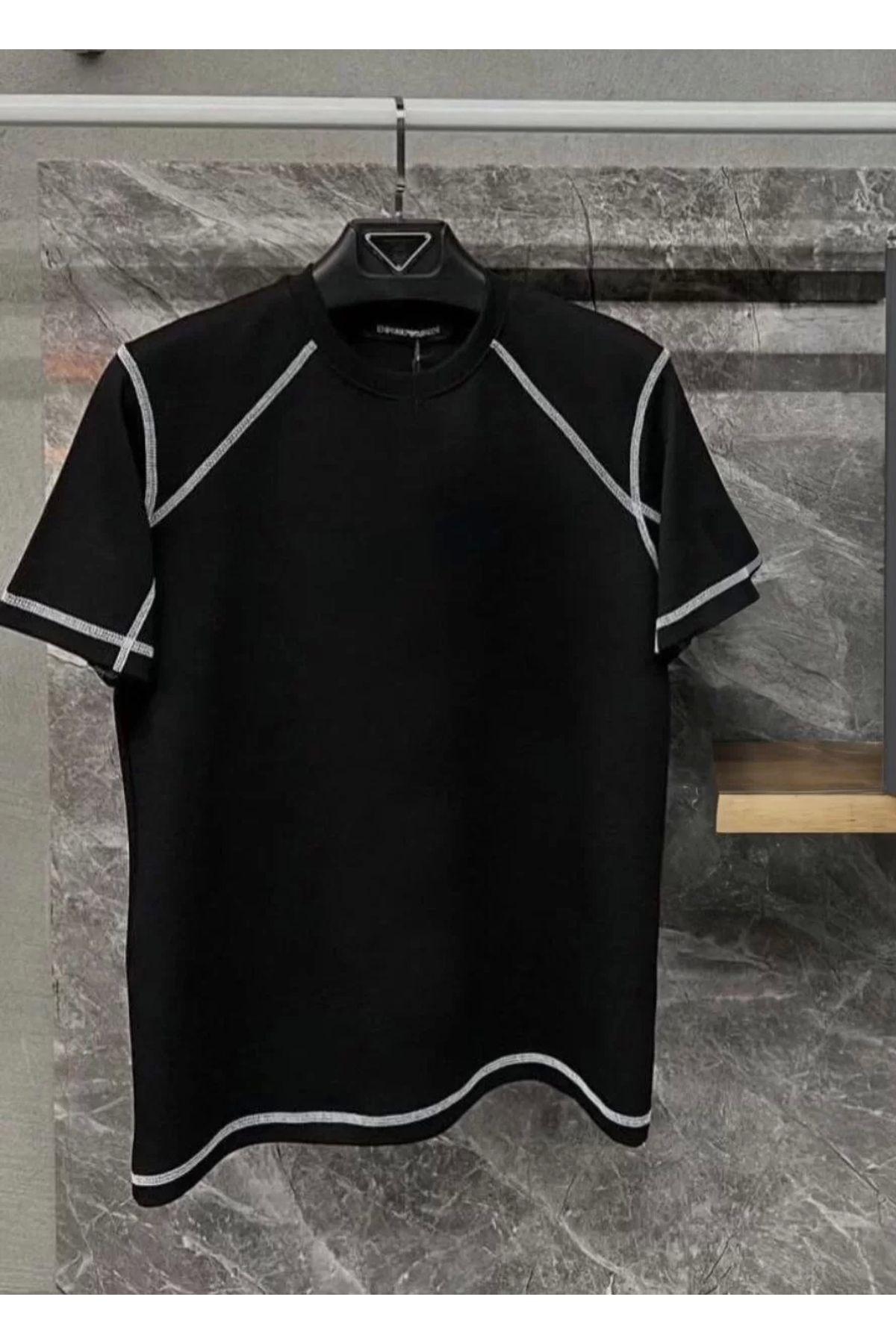 CVS Unisex Karoyaka Dikişli Oversize T-Shirt - Siyah