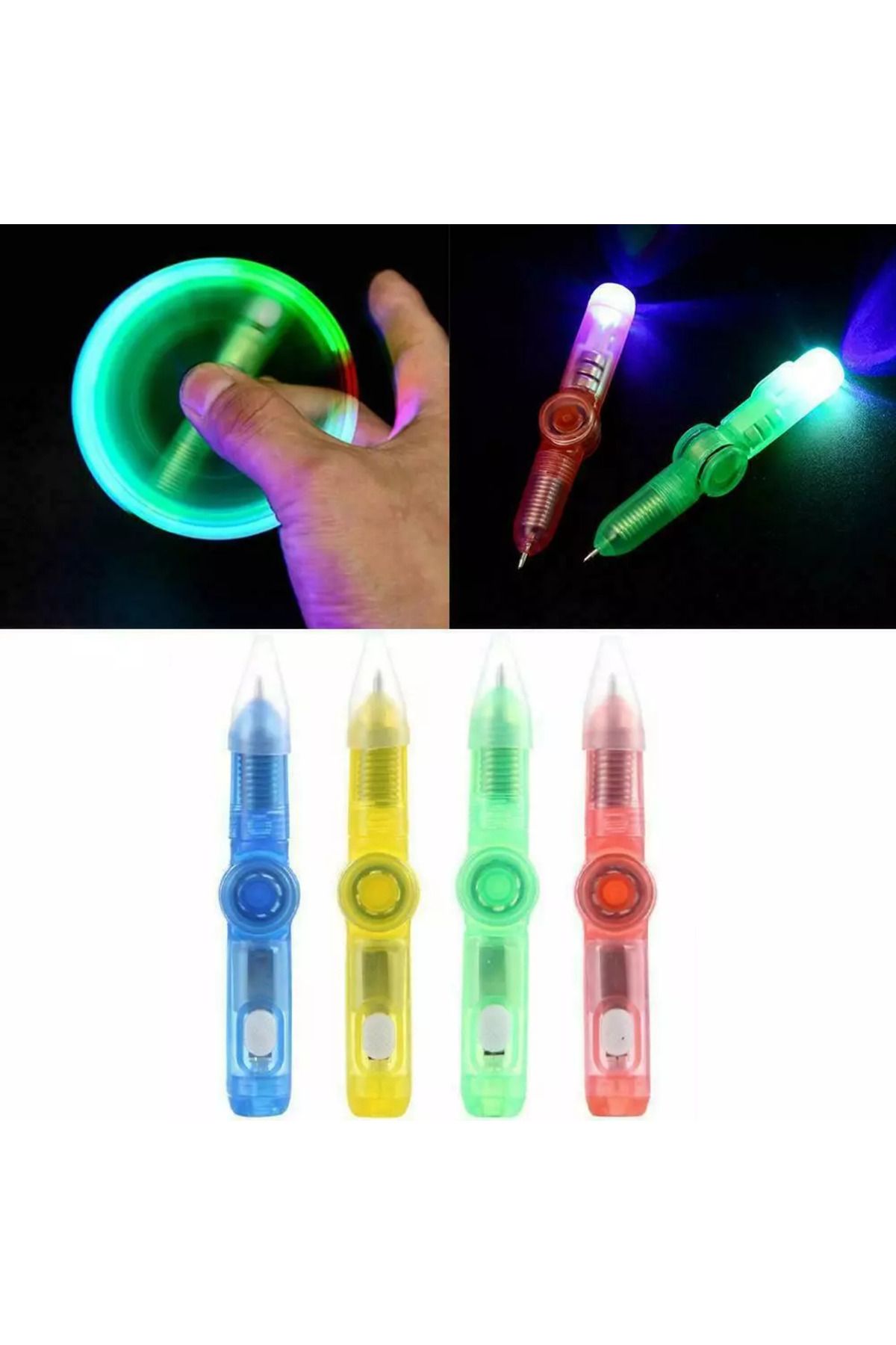Generic-Fidget Spinner Pen with Led Light - Spinning Toy and Non-Exhausting Pen 7