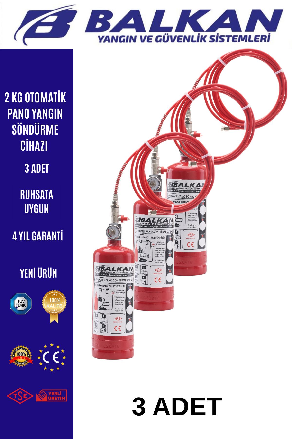 Balkan Ticaret 2 kg Otomatik pano söndürme sistemi 3 Adet