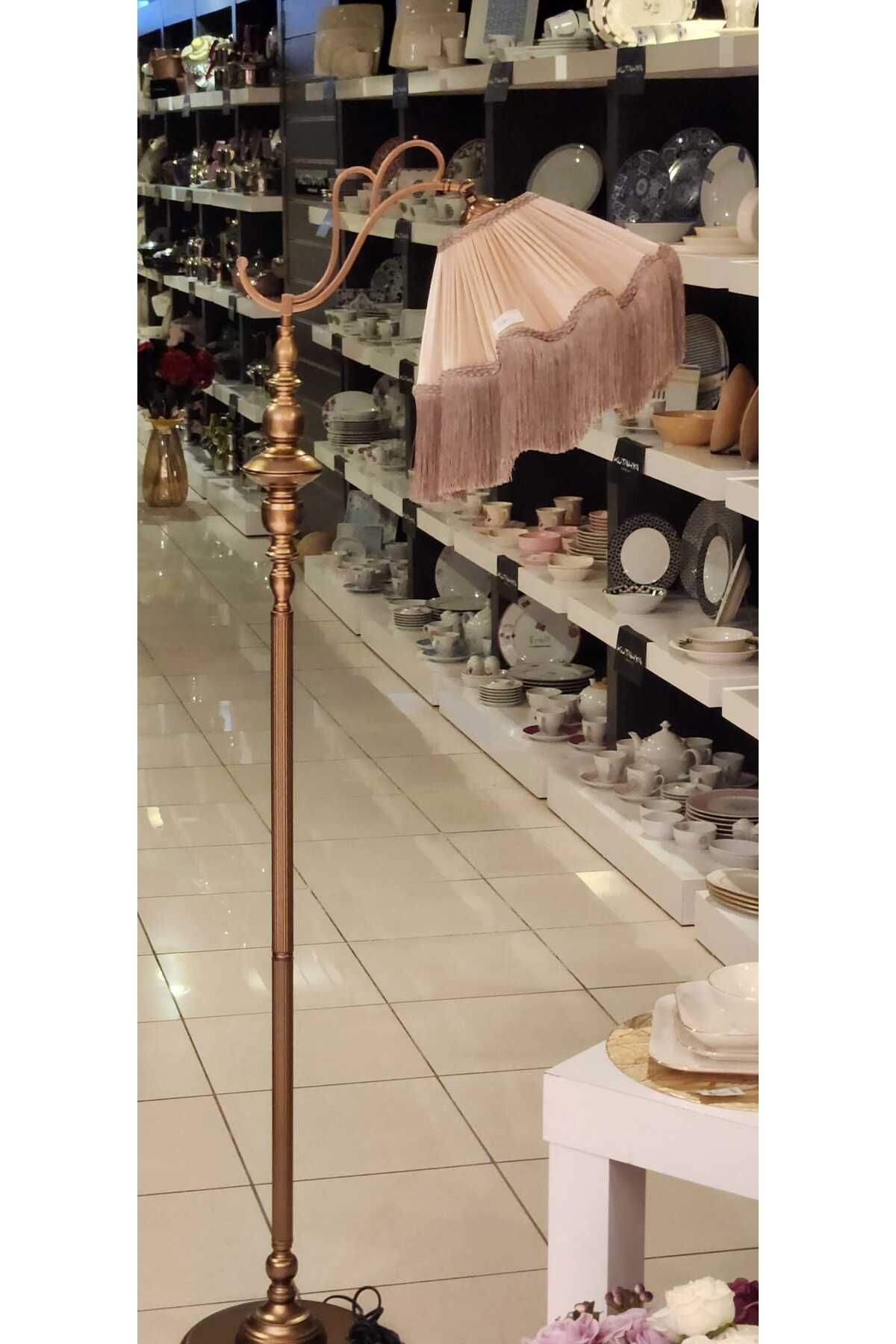 Erva Lambader 170cm. BRONZ Ayak VİZON Rengi Şapka - 2