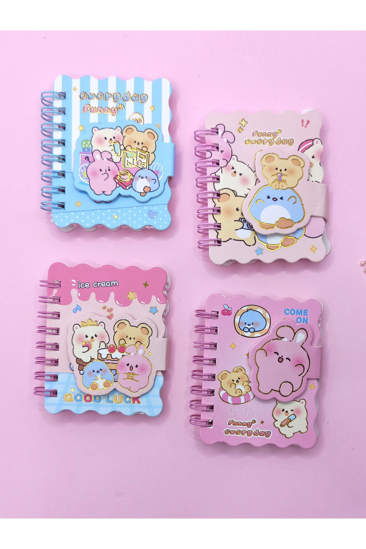 Limmy-Blue Animals Theme Pocket Size Mini Notepad (7X8 cm) 5