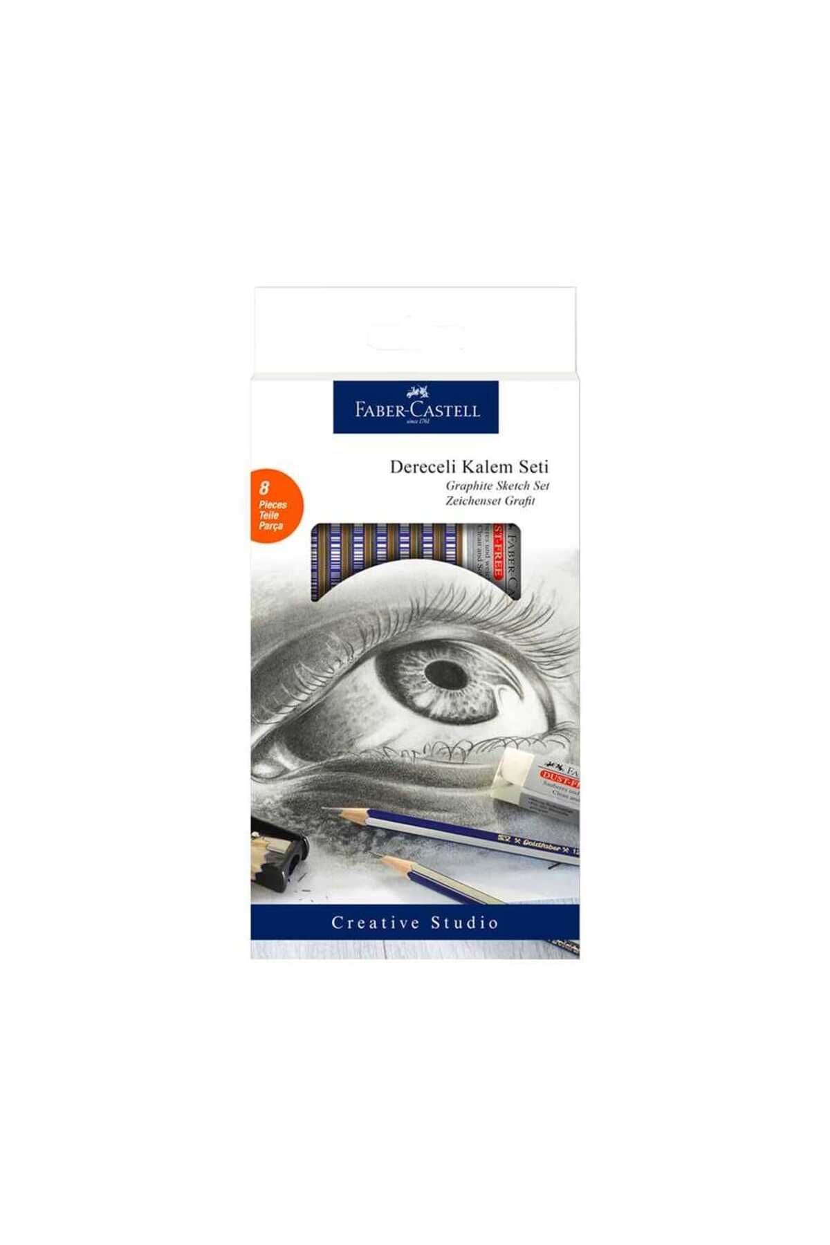 Faber Castell-مجموعة أقلام رصاص متدرجة من جولدفابر - ممحاة ومبراة 5165000000 1