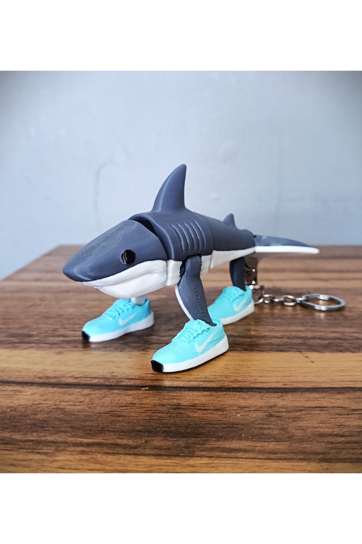 Handmade-Tralalero Tralala Tung Tung Sahur Keychain - Brainrot Keychain - 8 cm 5