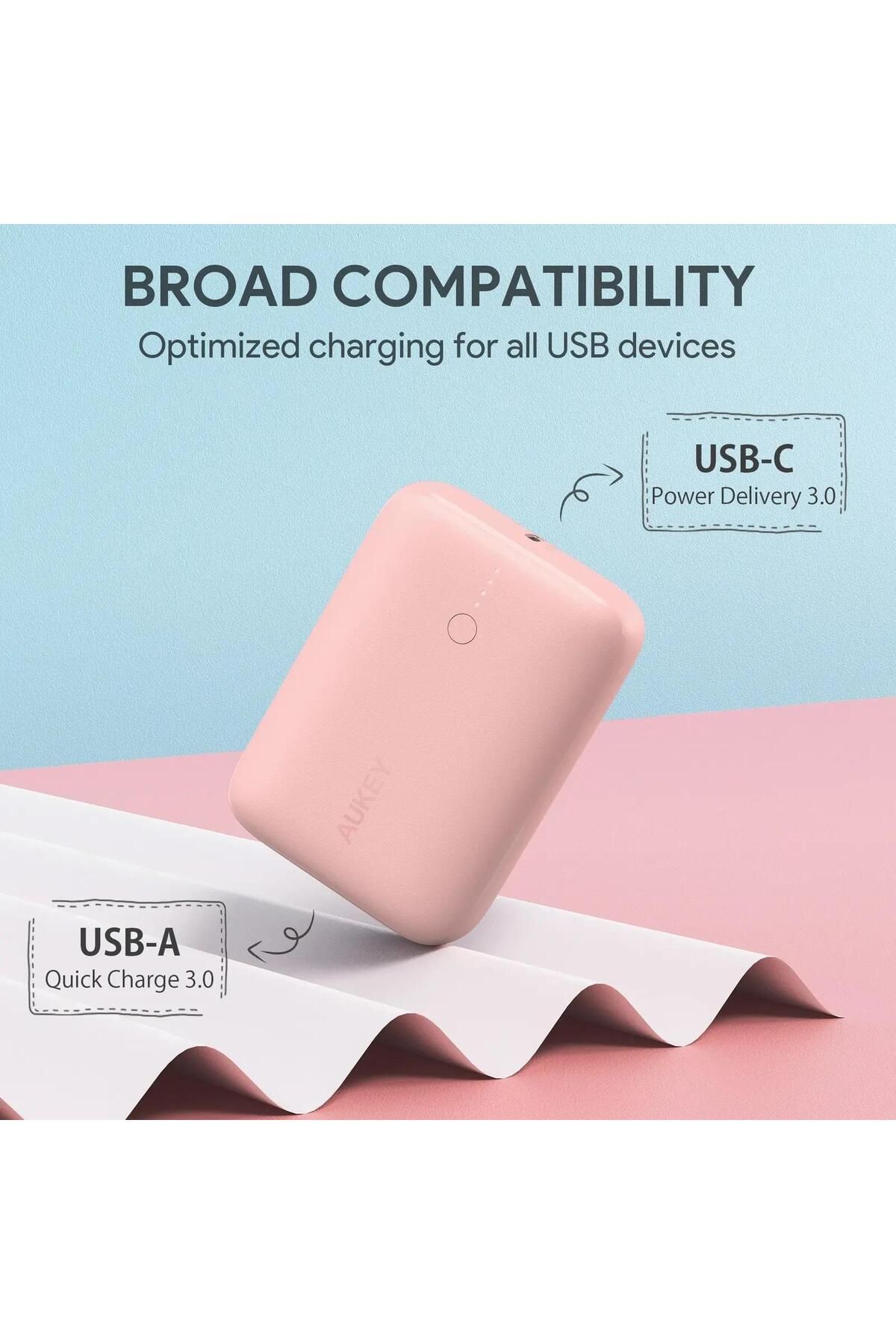 AUKEY-Power Bank 10000mAh Pink PB-N83S PINK 2
