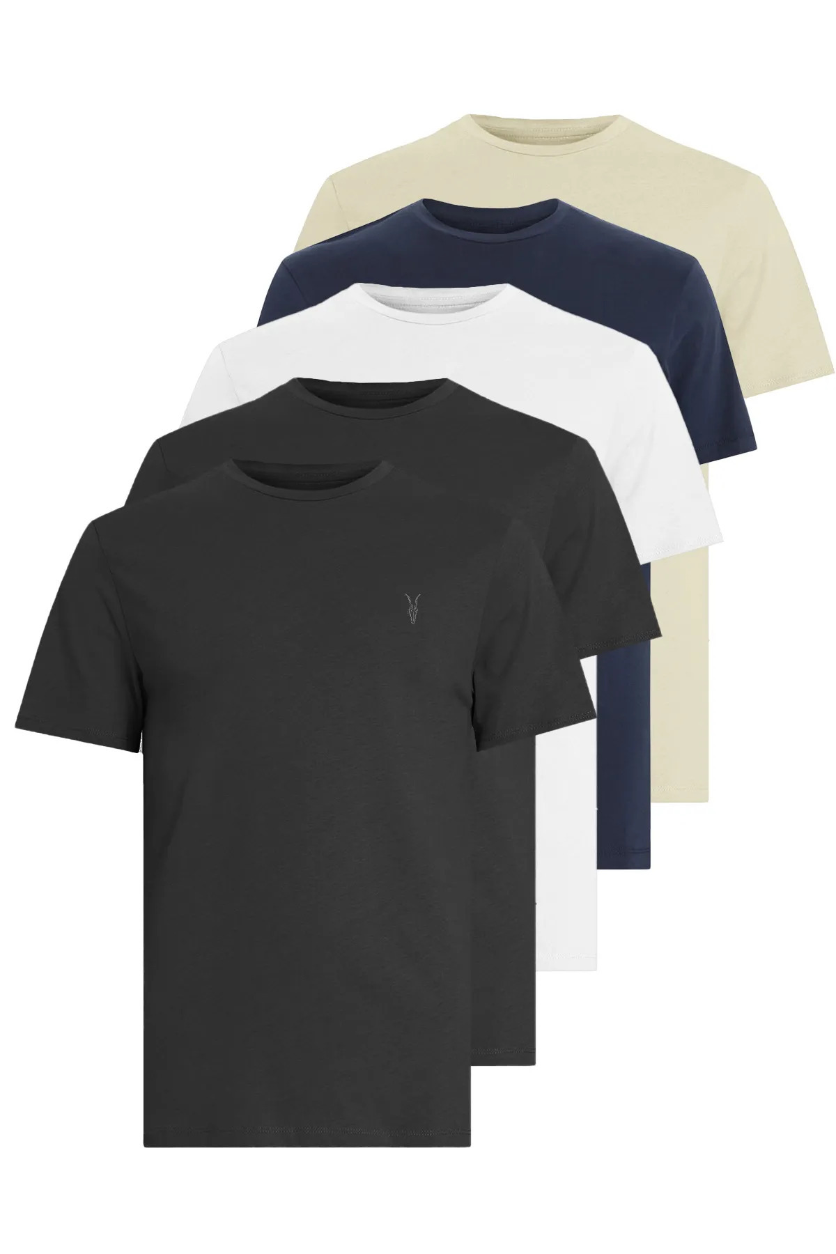 Men's T-Shirt Standard Embroidery Detail 5-Pack T-Shirt