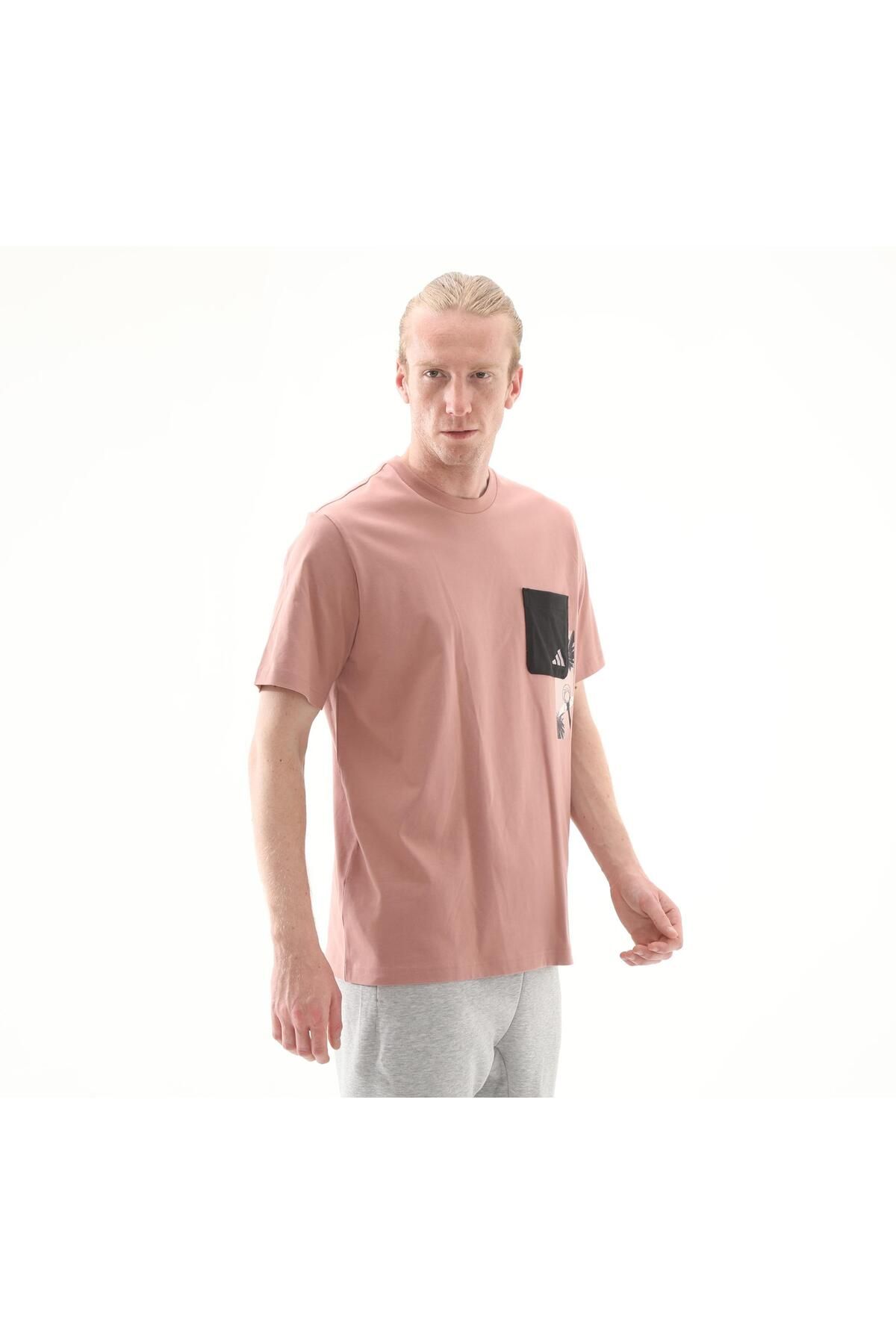 adidas-Tricou adidas M T Lens pentru bărbați roz 2