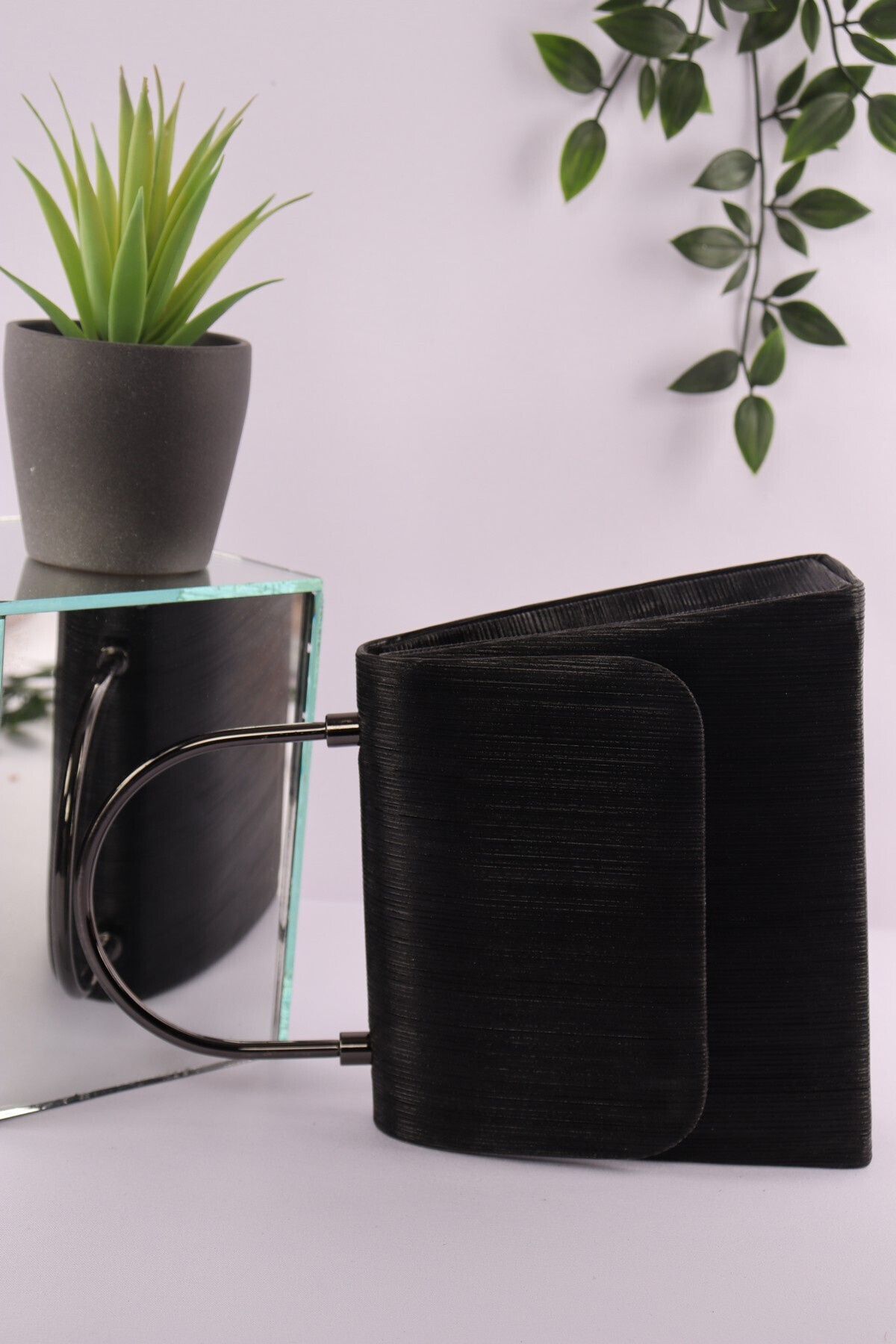 weem bag Elysara EB0265 | SİNDİRELLA ŞIK METAL SAPLI ABİYE ÇANTA görsel 2