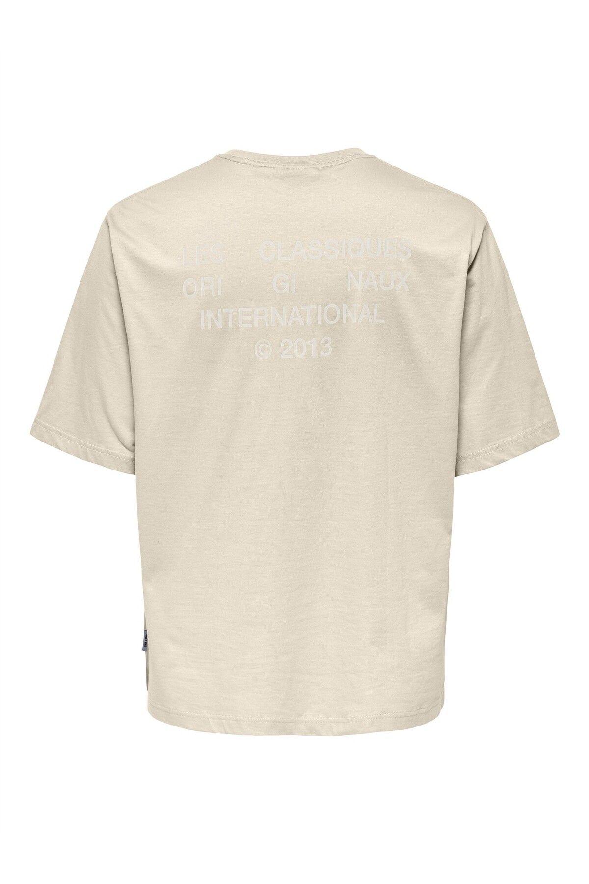 Only & Sons-ONSLES CLASSIQUES RLX PRINT SS TEE Ανδρικό μπεζ μπλουζάκι - 22030601 2