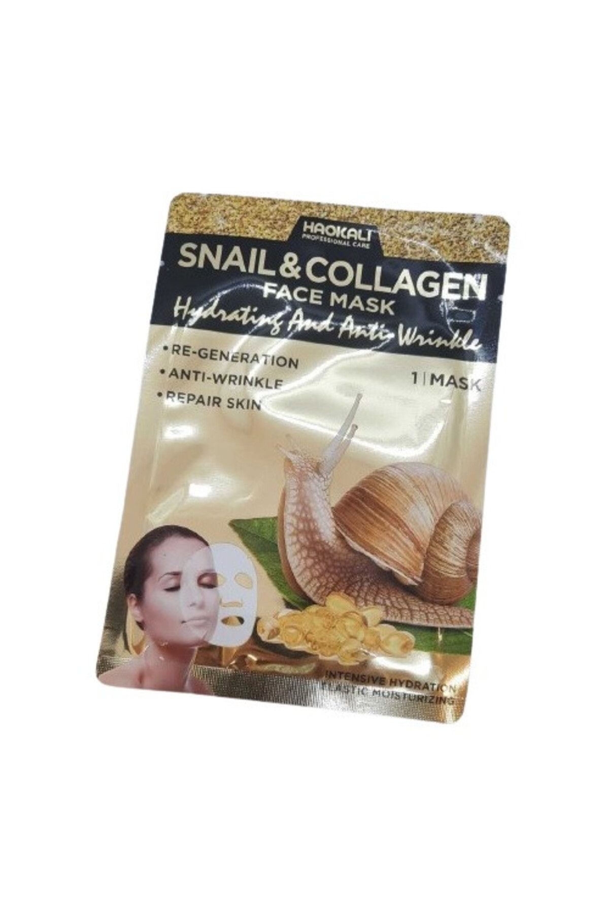 wokali-Wokali, Snail Collagen, 30 ml, regenerační pleťová maska, ubrouskový typ, s extraktem ze šneků 1