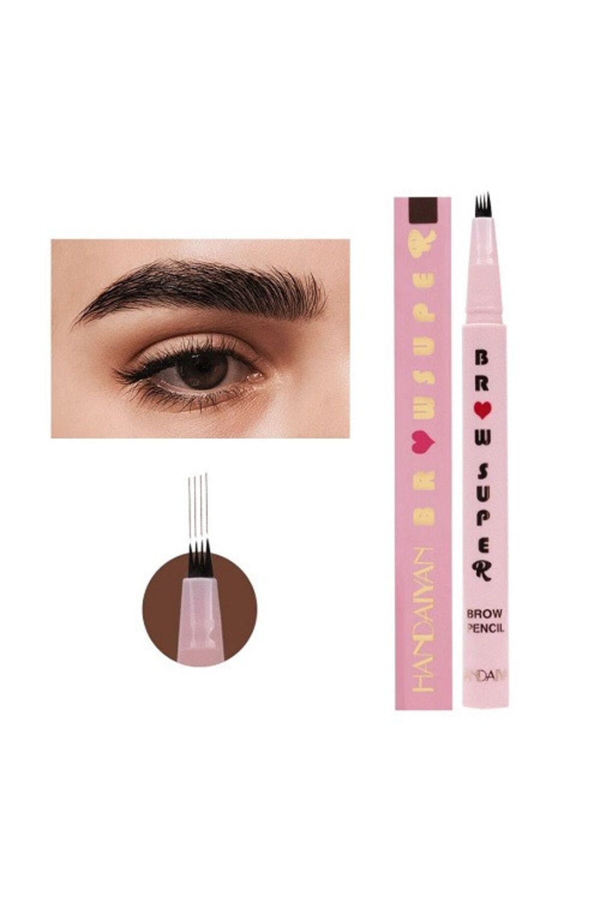 Handaiyan-Creion Sprancene, Microblading, Handaiyan, Super Brow, 04 Σκούρο Καστανό, 1,5 ml 3