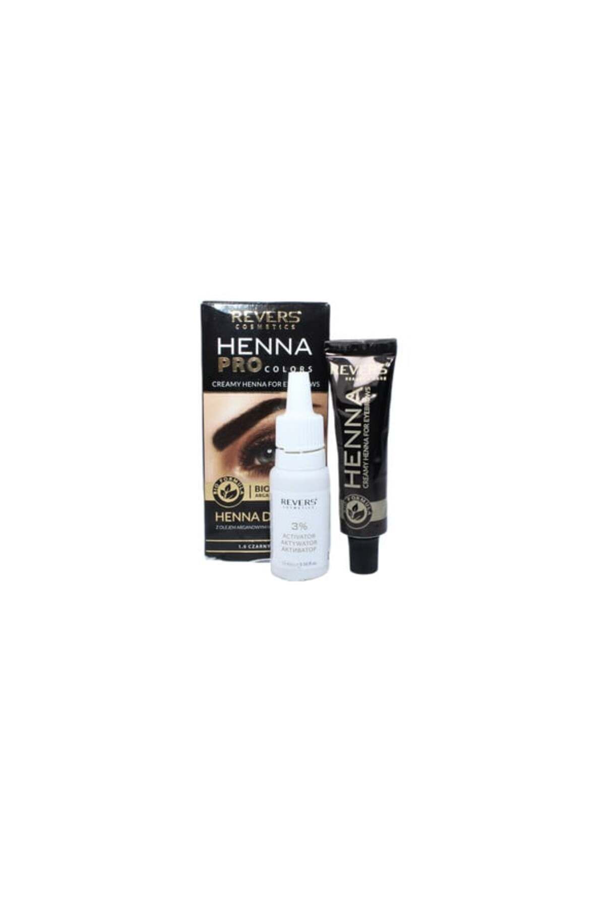 Makeup Vopsea Henna, Revers Cosmetics, Henna Pro Colors, Black - One Size