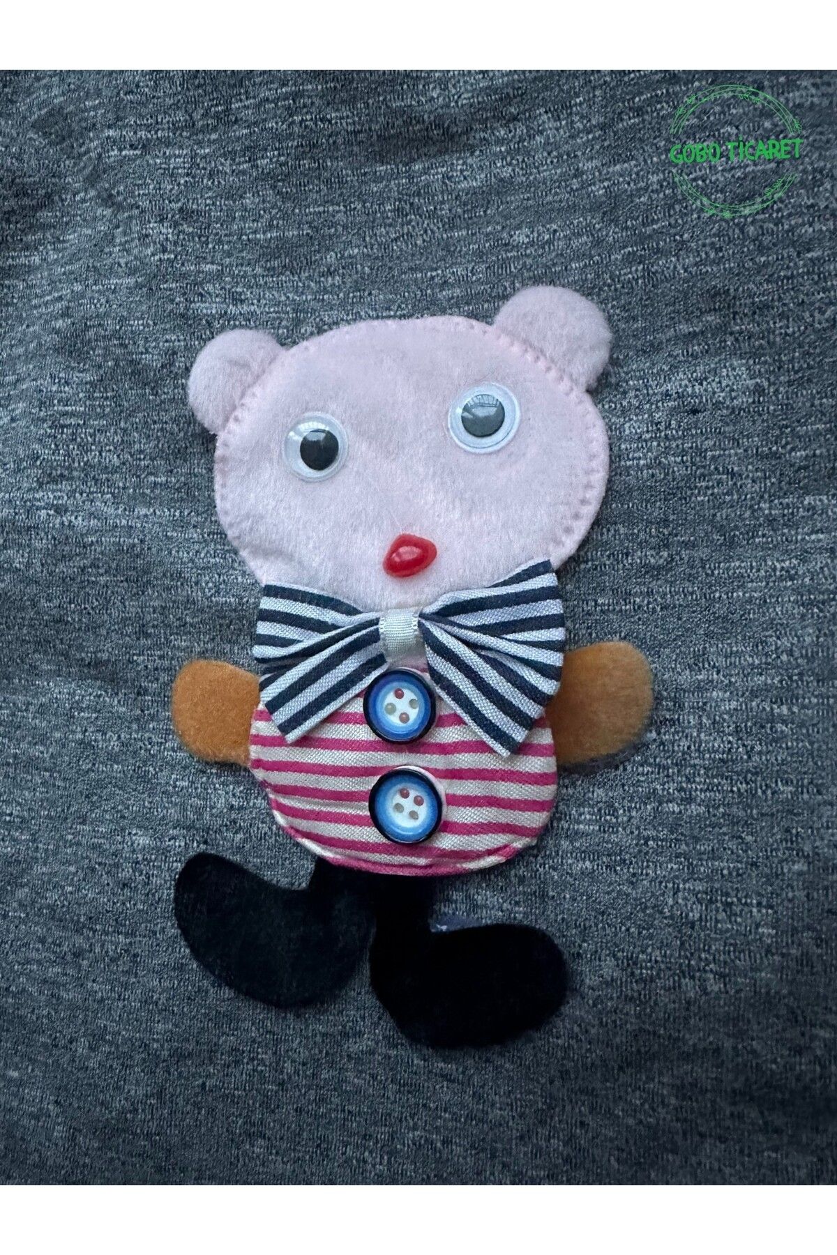Goboticaret-Cute White Teddy Bear Accessory Appliqued Gray Cat Dog Outfit Dress 6