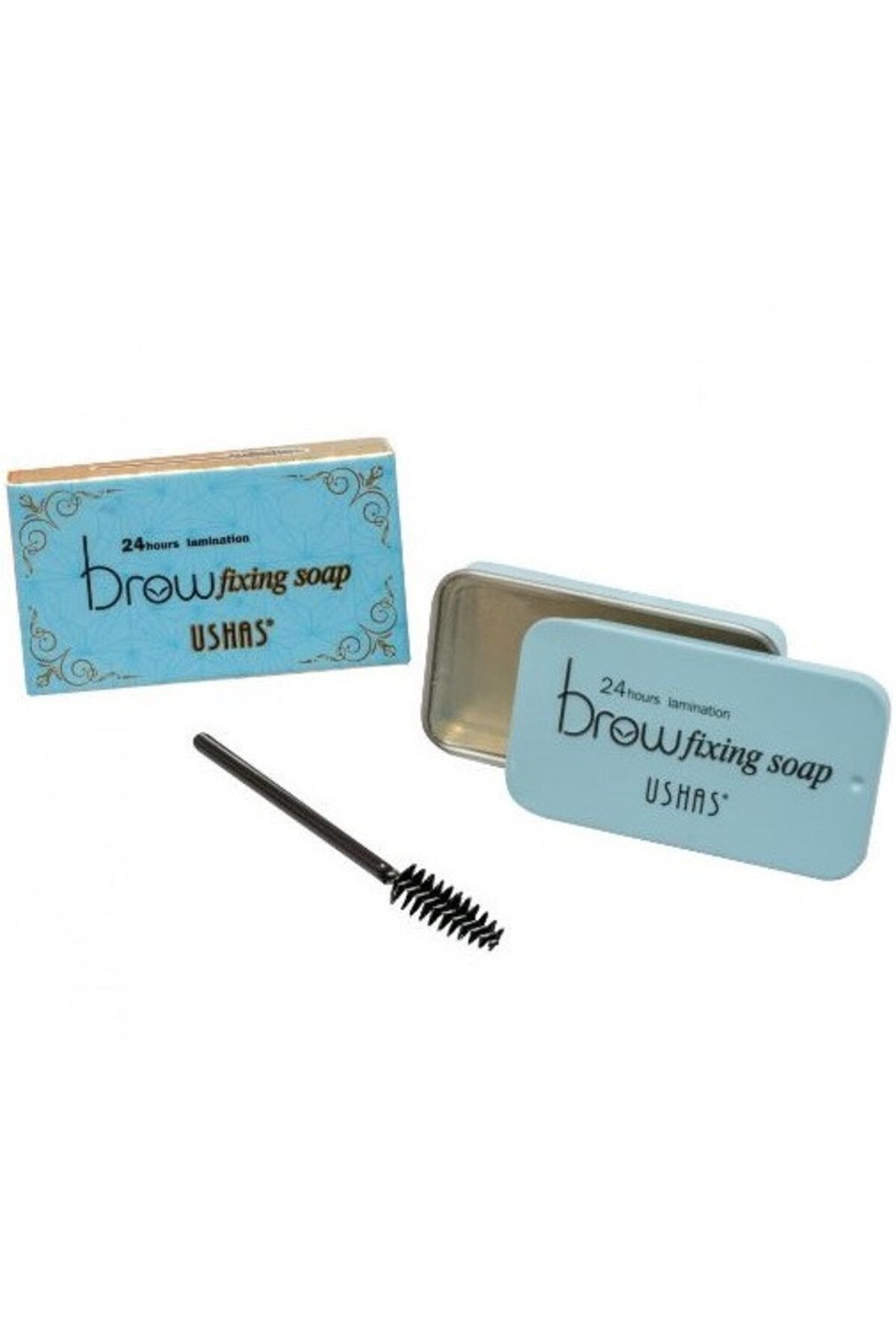 Ushas-Eyebrow styling soap, Ushas, ​​Brow Fixing Soap 24h, Brush included 2