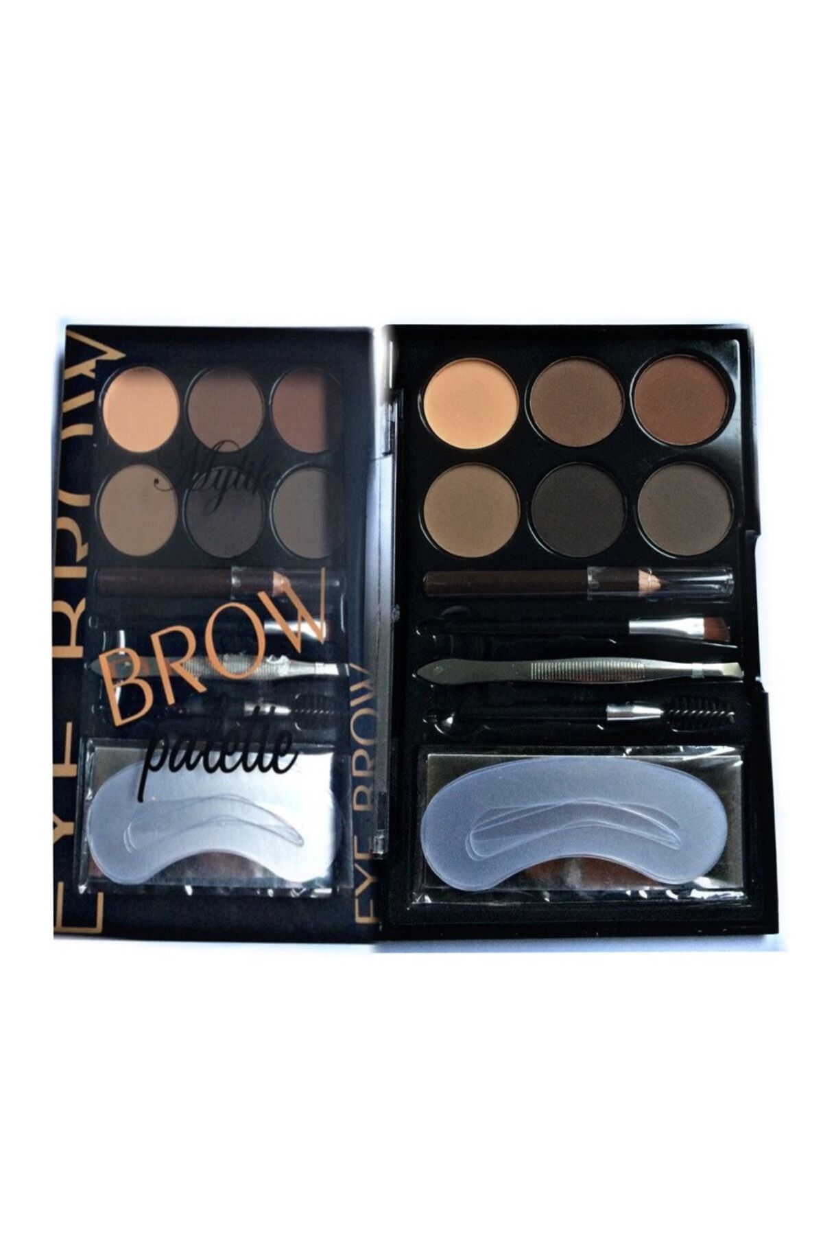 Makeup Trusa Fard Sprancene, For Me Only, , Eyebrow Palette, 02, Sablon Inclus - One Size