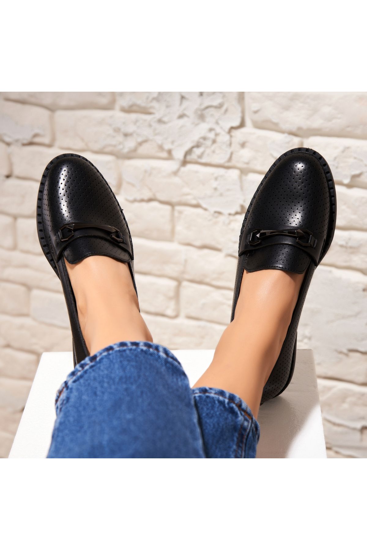 Joana-Women's casual shoes in black, made of Smera ecological leather 3