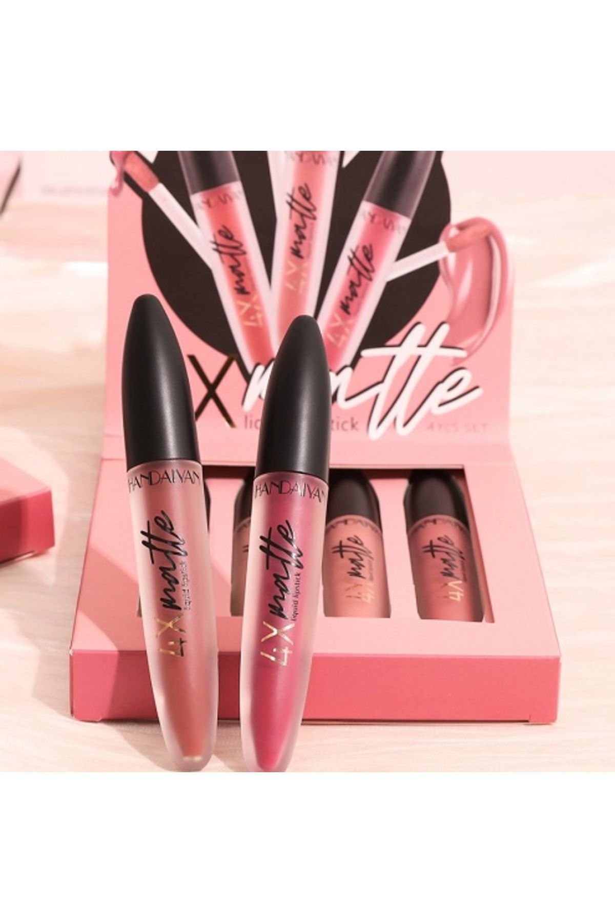 Handaiyan-Set of 4 Liquid Lipsticks, , Matte, 4 X 2.5 Ml, B 2